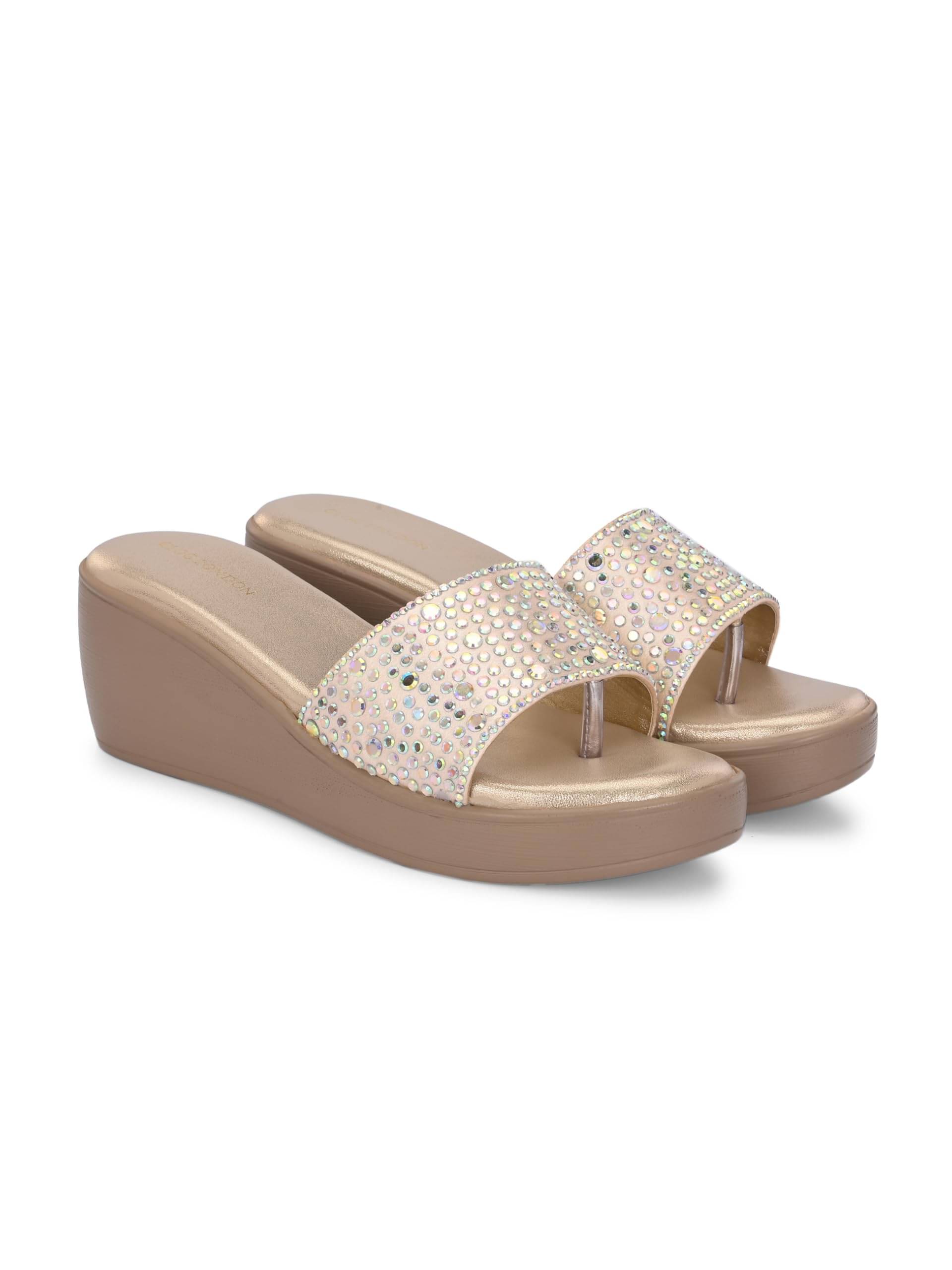 CLOG LONDON Gold Women's Slip On Heels CLOG LONDON Gold Women's Slip On Heels