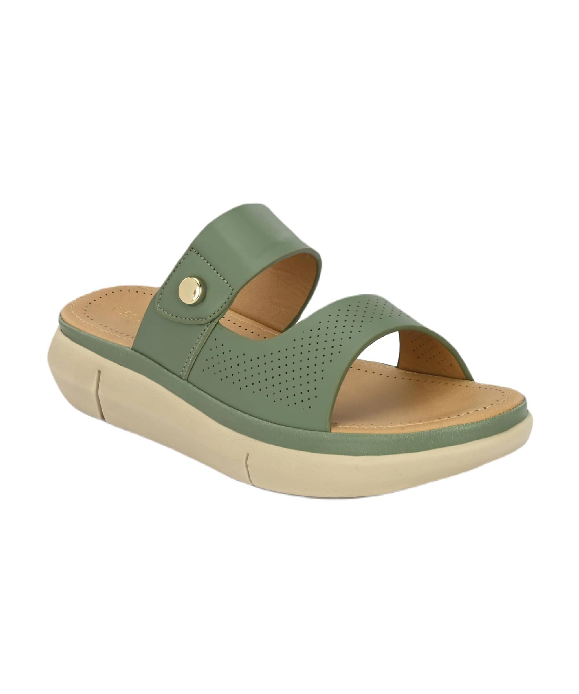 CLOG LONDON Green Women's Slip On Heels     			CLOG LONDON Green Women's Slip On Heels
