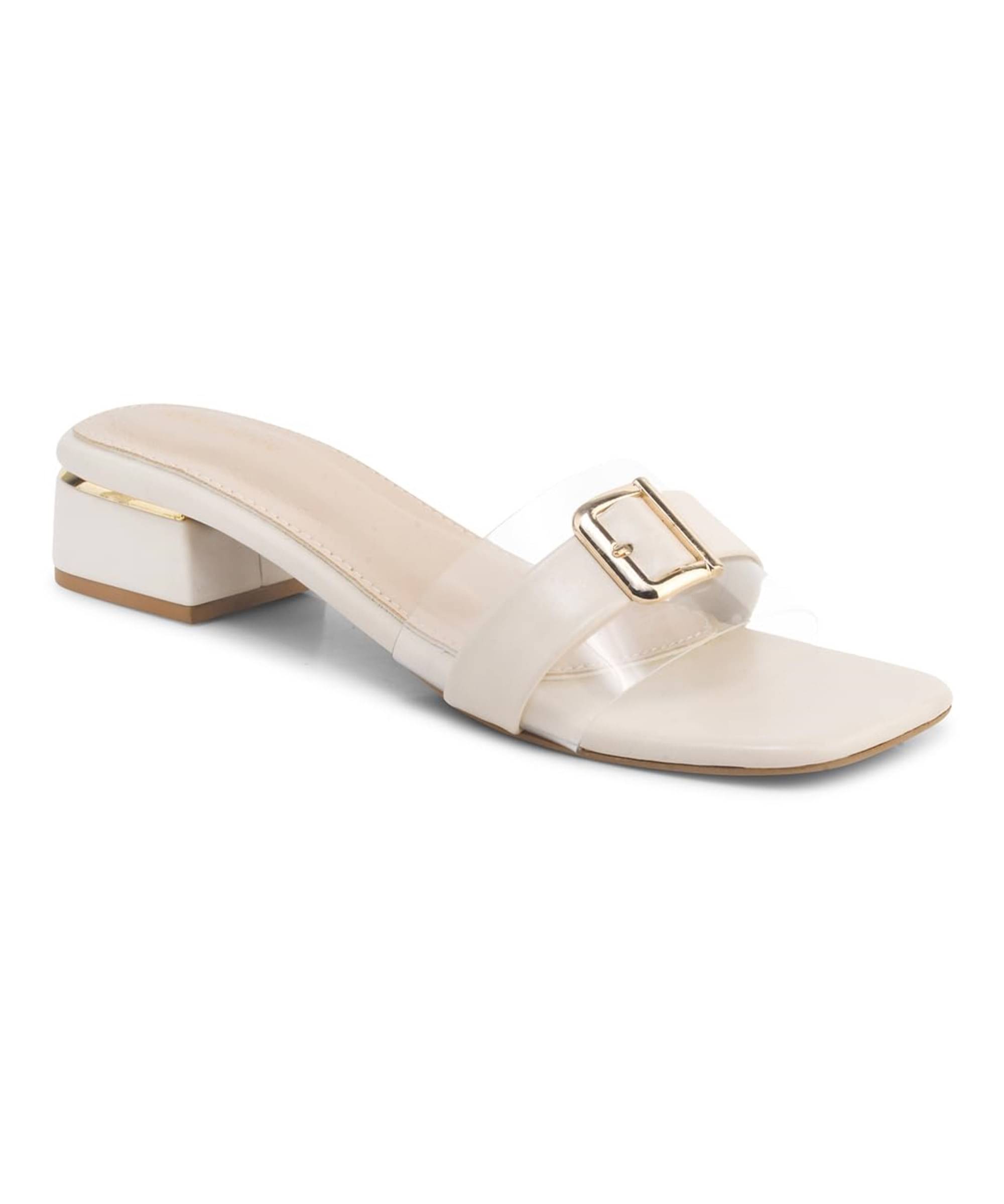     			CLOG LONDON Off White Women's Slip On Heels