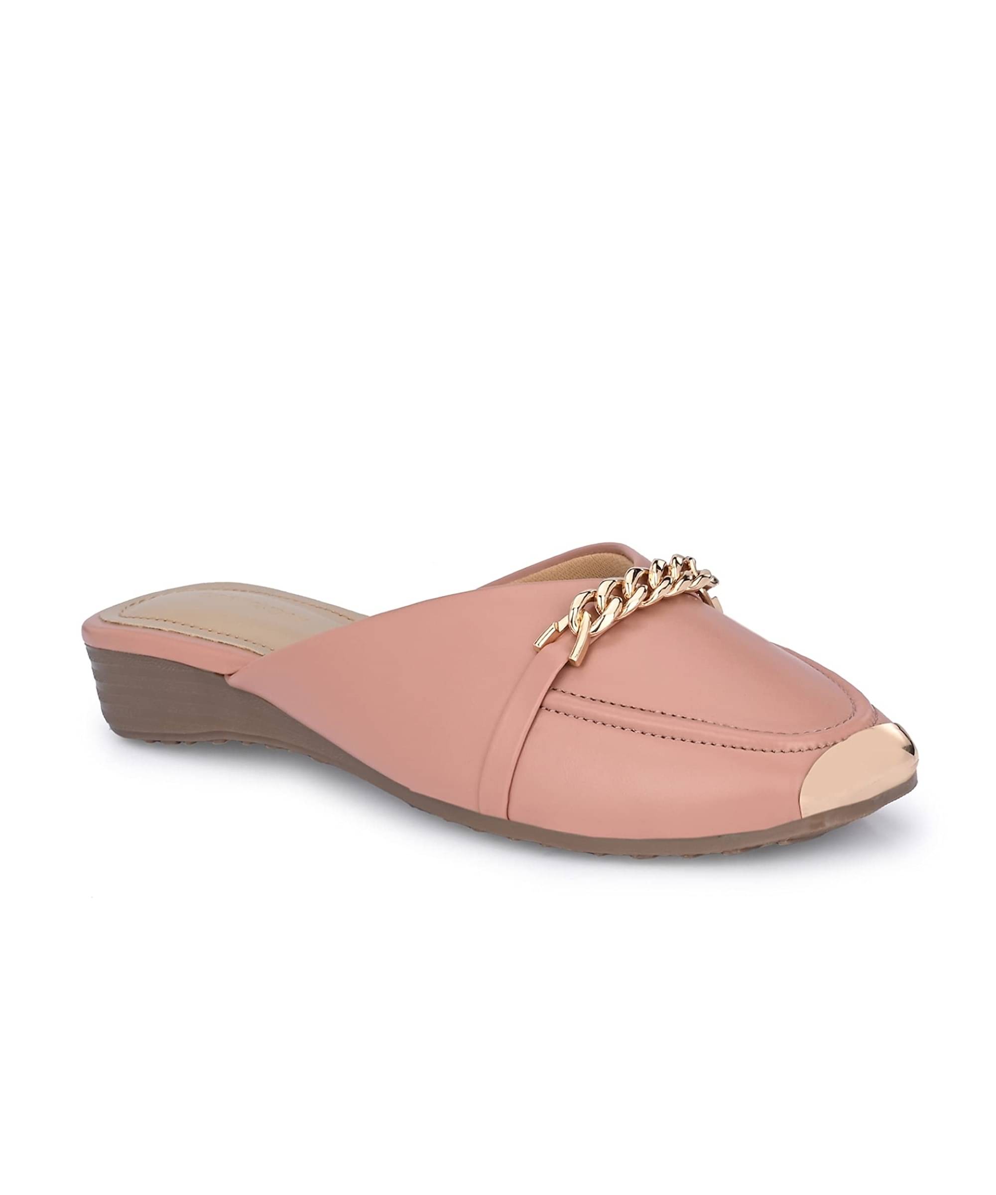     			CLOG LONDON Peach Women's Slip On Heels
