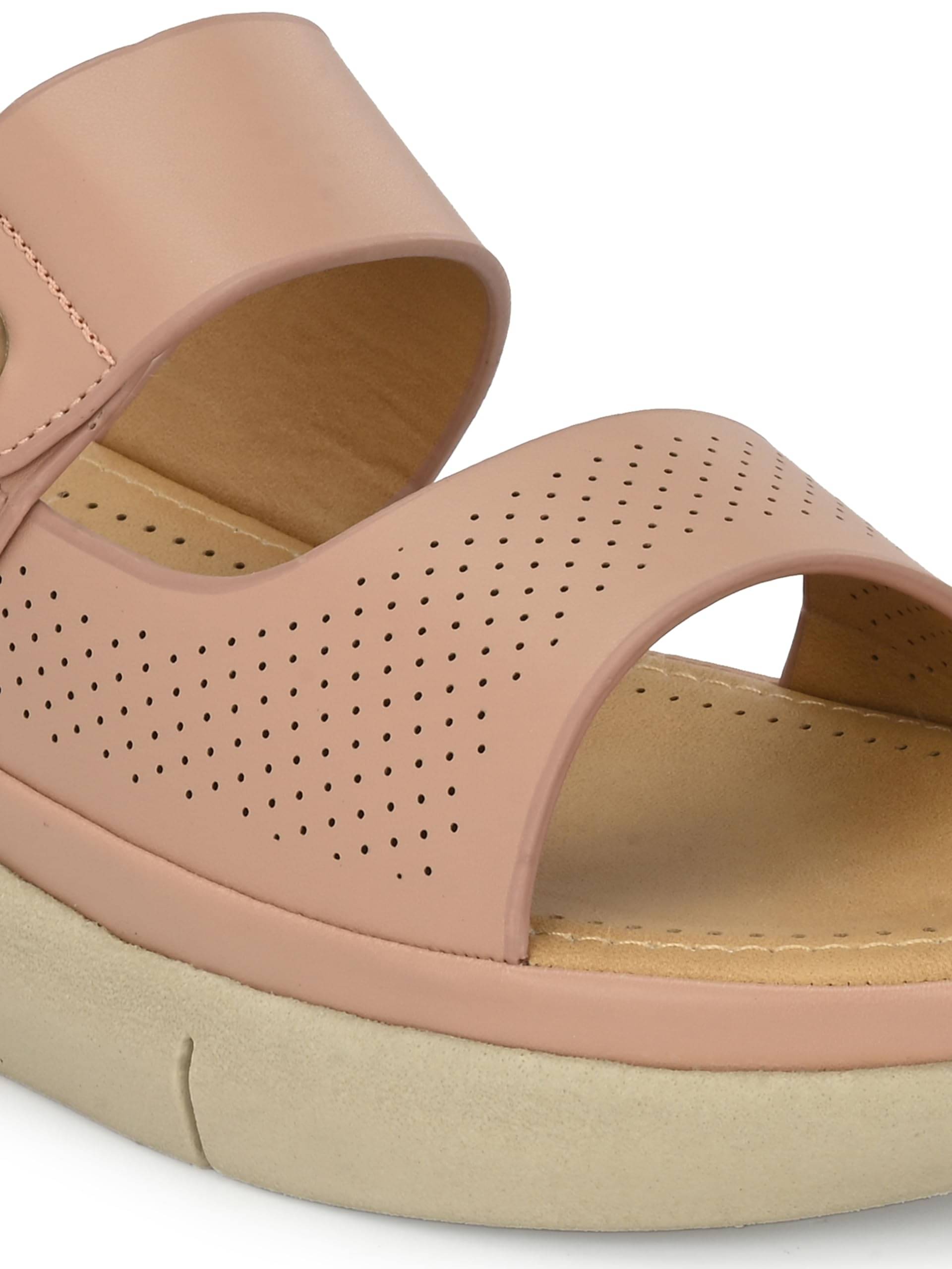 CLOG LONDON Peach Women's Slip On Heels     			CLOG LONDON Peach Women's Slip On Heels