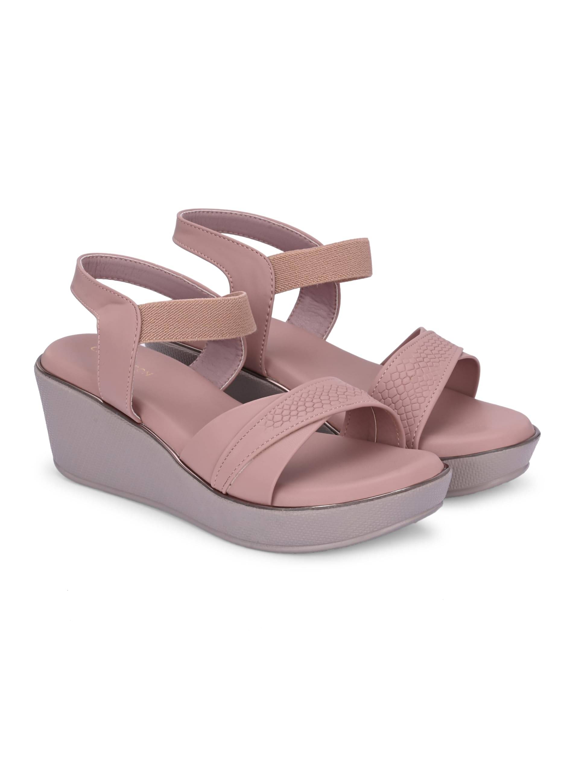 CLOG LONDON Peach Women's Slip On Heels     			CLOG LONDON Peach Women's Slip On Heels