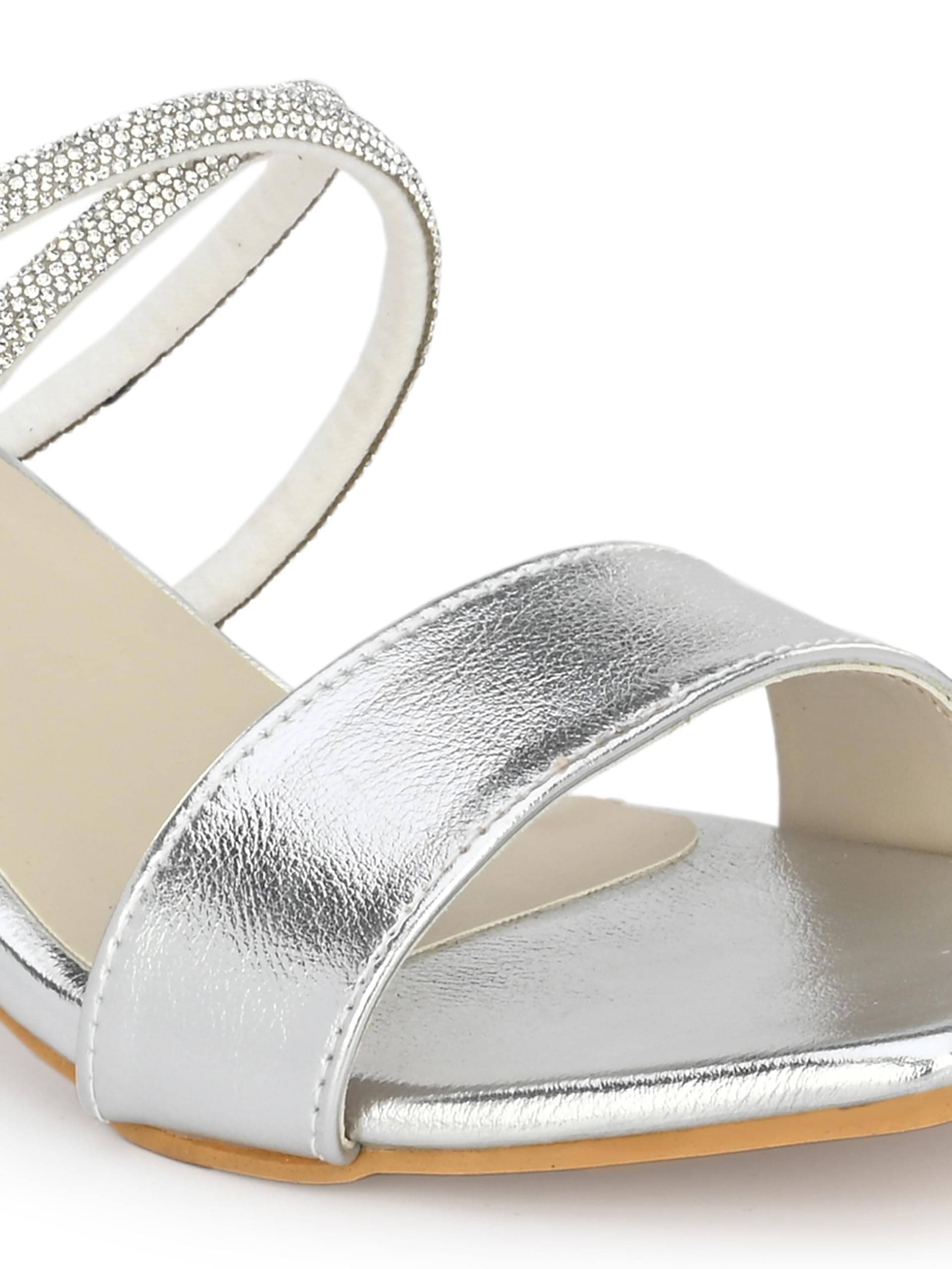     			CLOG LONDON Silver Women's Slip On Heels