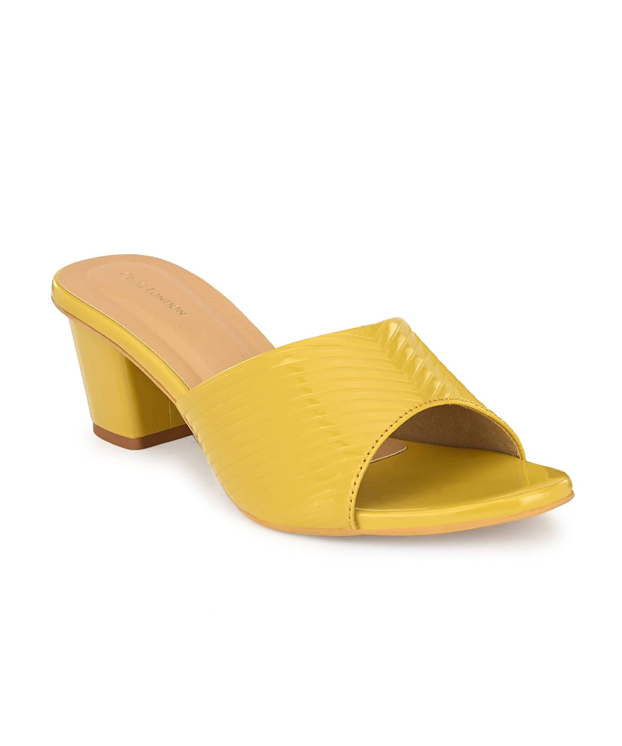     			CLOG LONDON Yellow Women's Slip On Heels