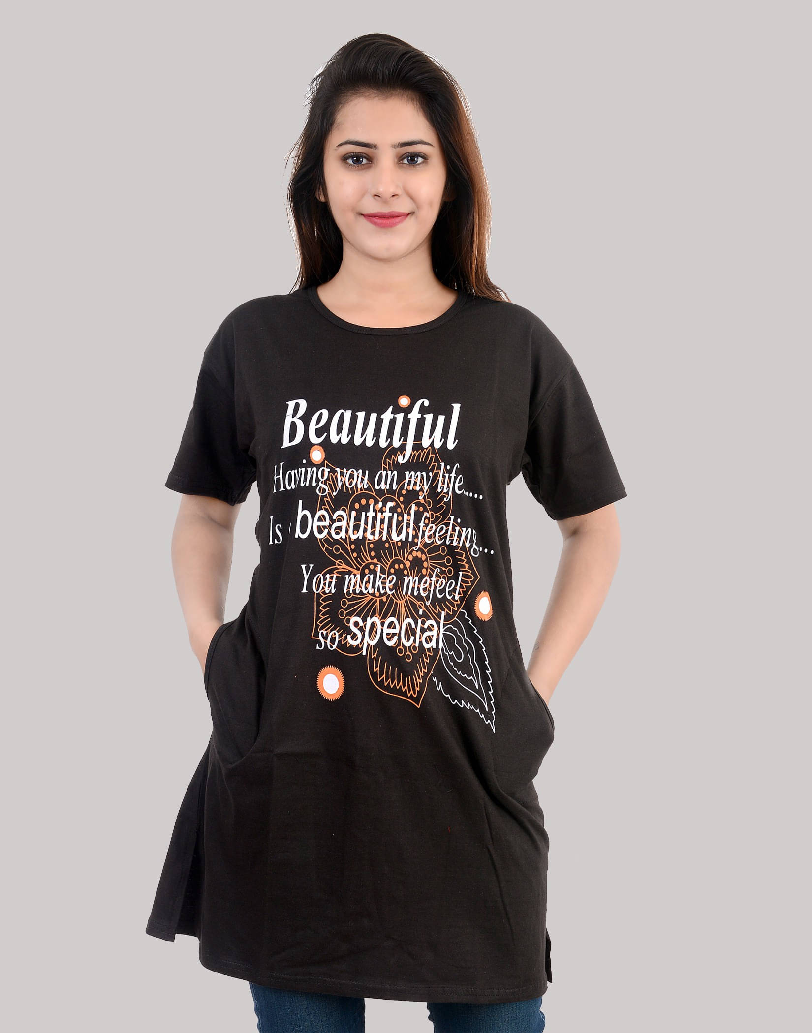 Ddaspration Women's Cotton Blend Regular Top ( Black ) Ddaspration Women's Cotton Blend Regular Top ( Black )