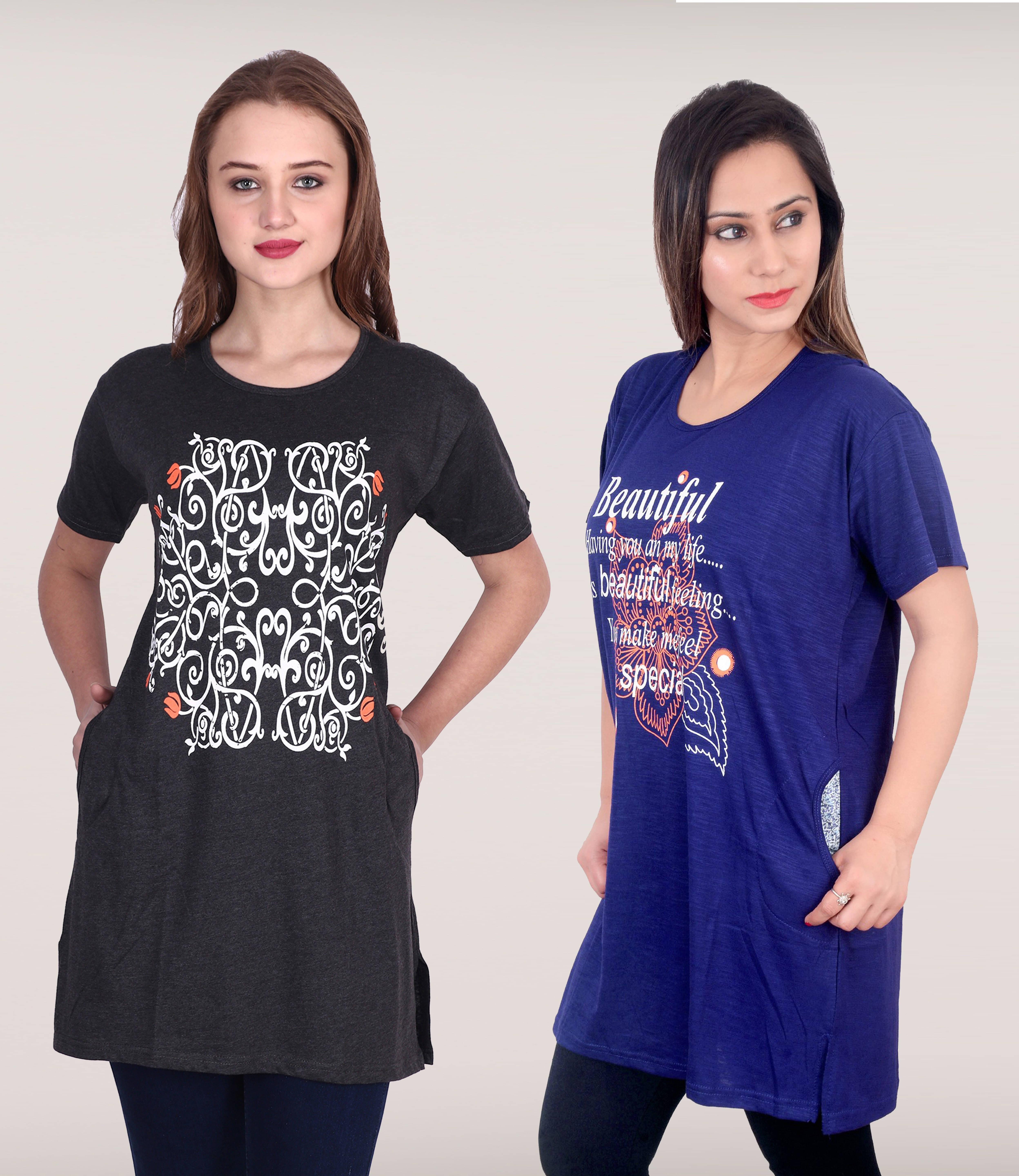 Ddaspration Women's Cotton Blend Regular Top ( Multicolor ) Ddaspration Women's Cotton Blend Regular Top ( Multicolor )
