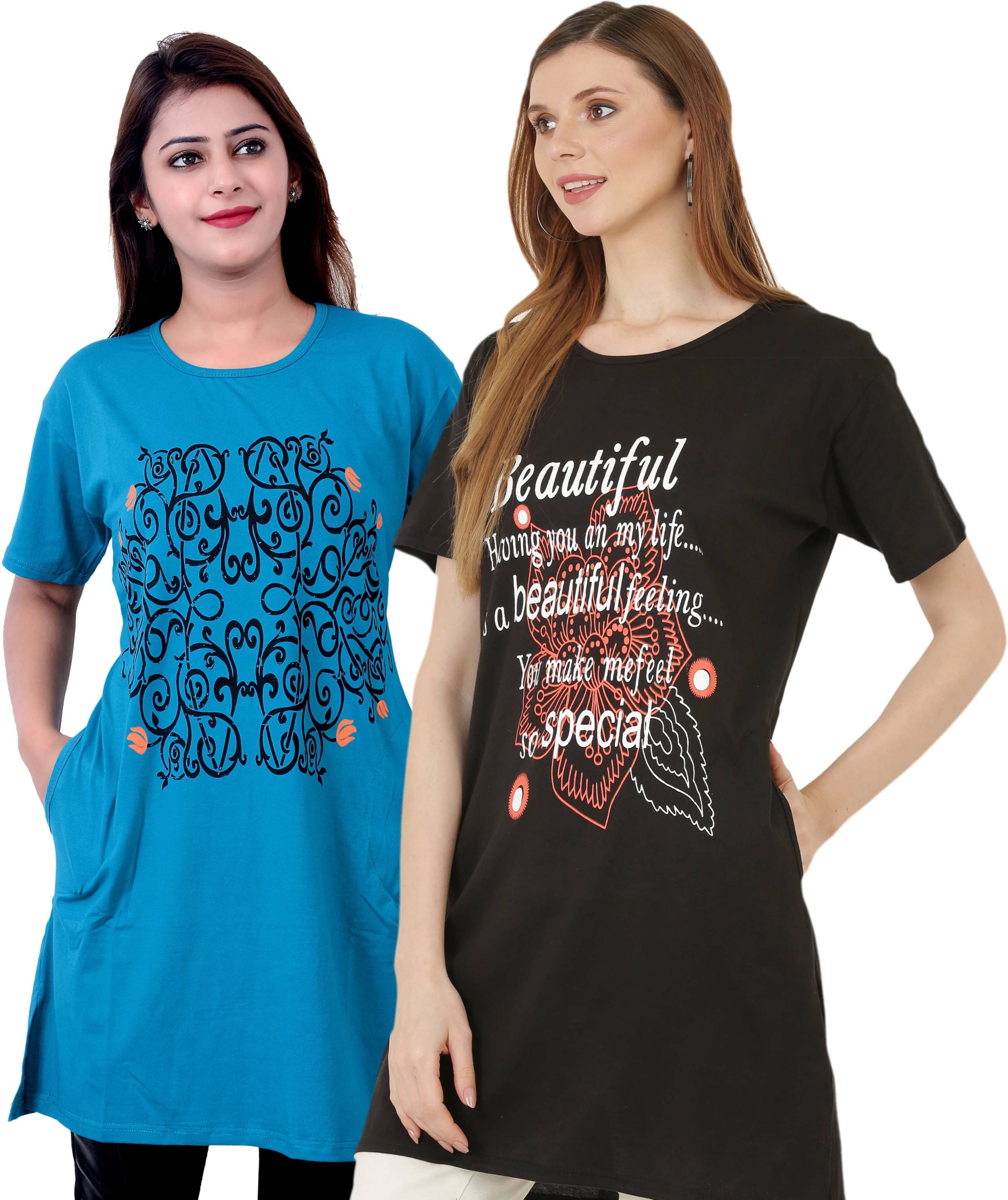 Ddaspration Women's Cotton Blend Regular Top ( Multicolor ) Ddaspration Women's Cotton Blend Regular Top ( Multicolor )