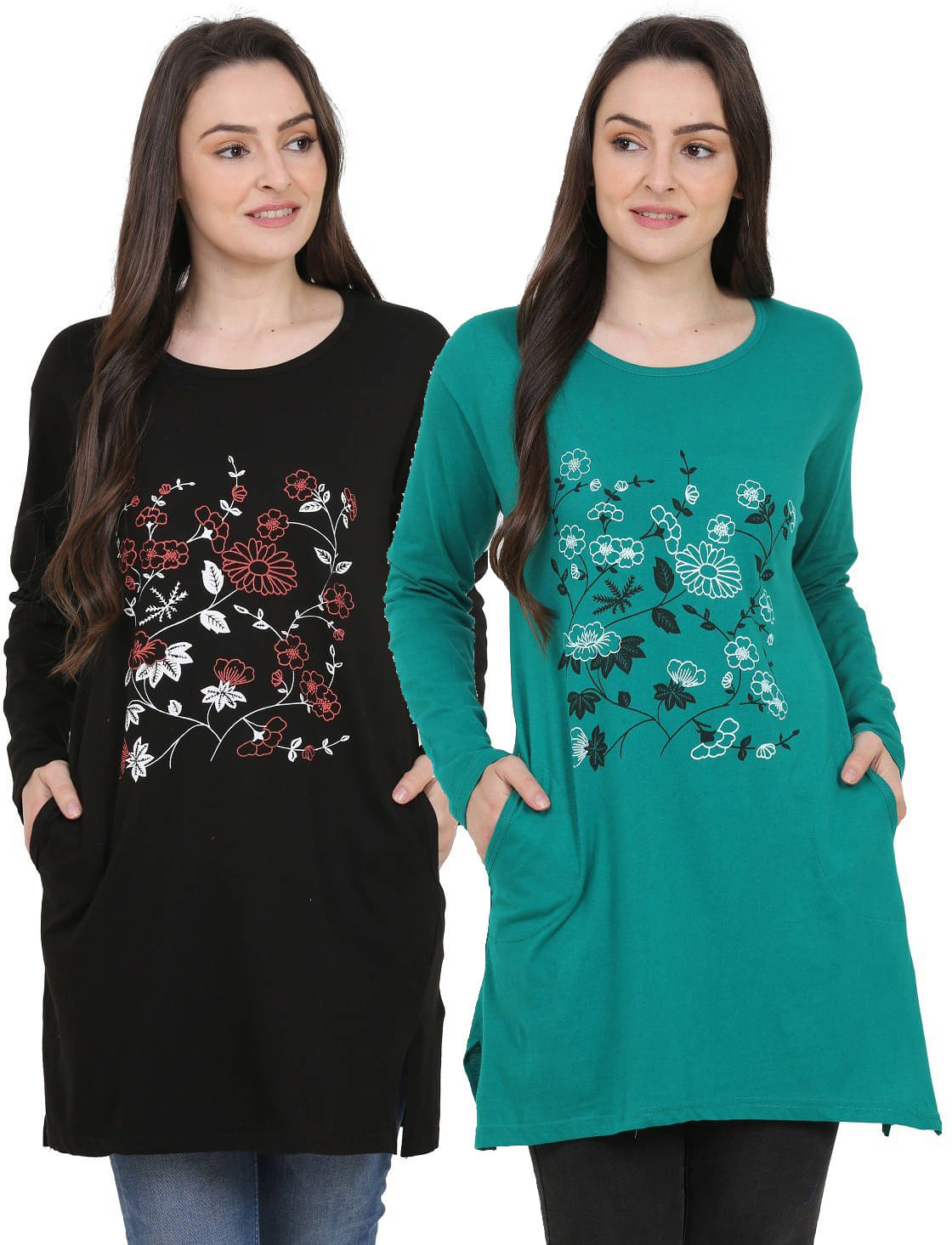 Ddaspration Women's Cotton Blend Regular Top ( Multicolor )     			Ddaspration Women's Cotton Blend Regular Top ( Multicolor )