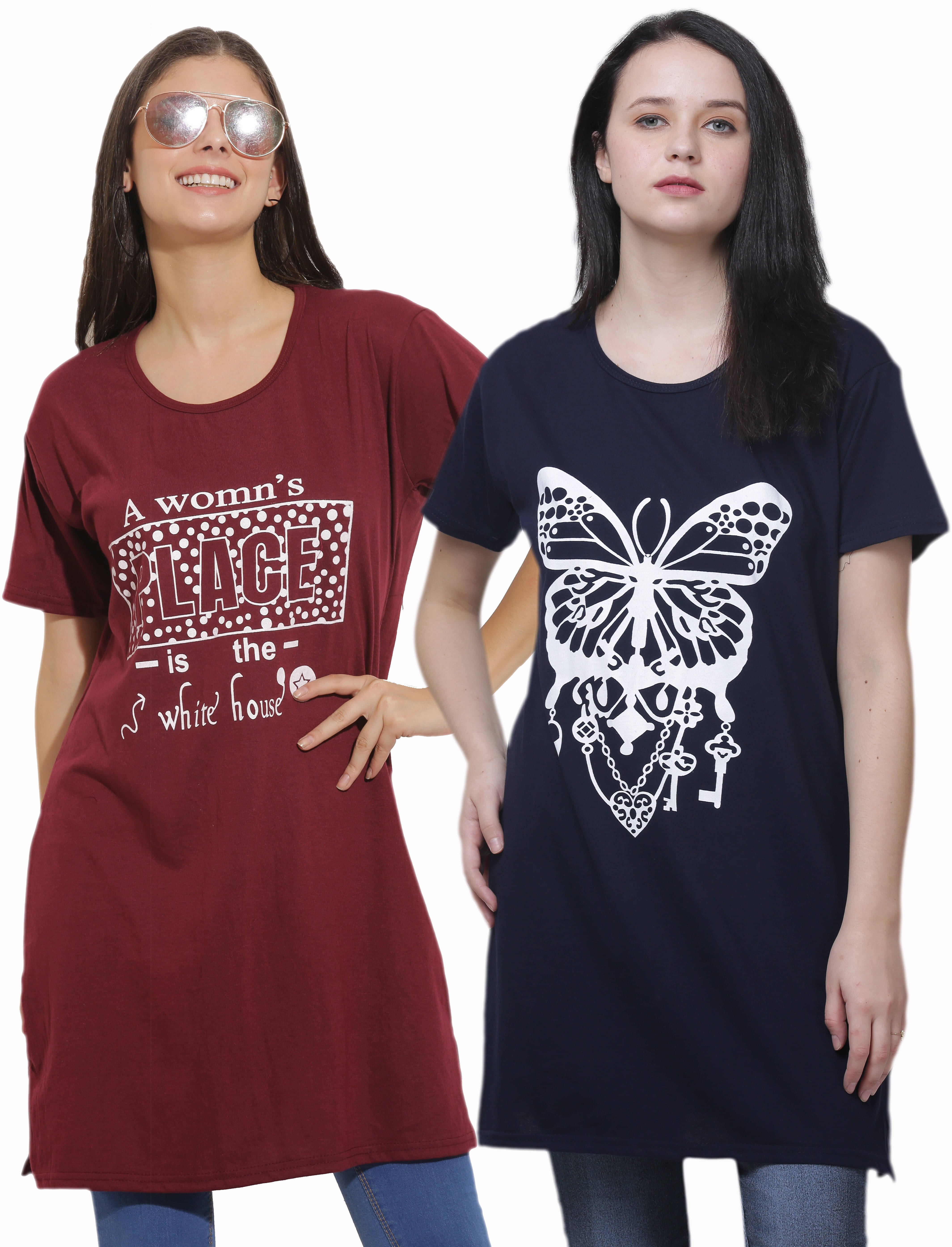 Ddaspration Women's Cotton Blend Regular Top ( Multicolor )     			Ddaspration Women's Cotton Blend Regular Top ( Multicolor )