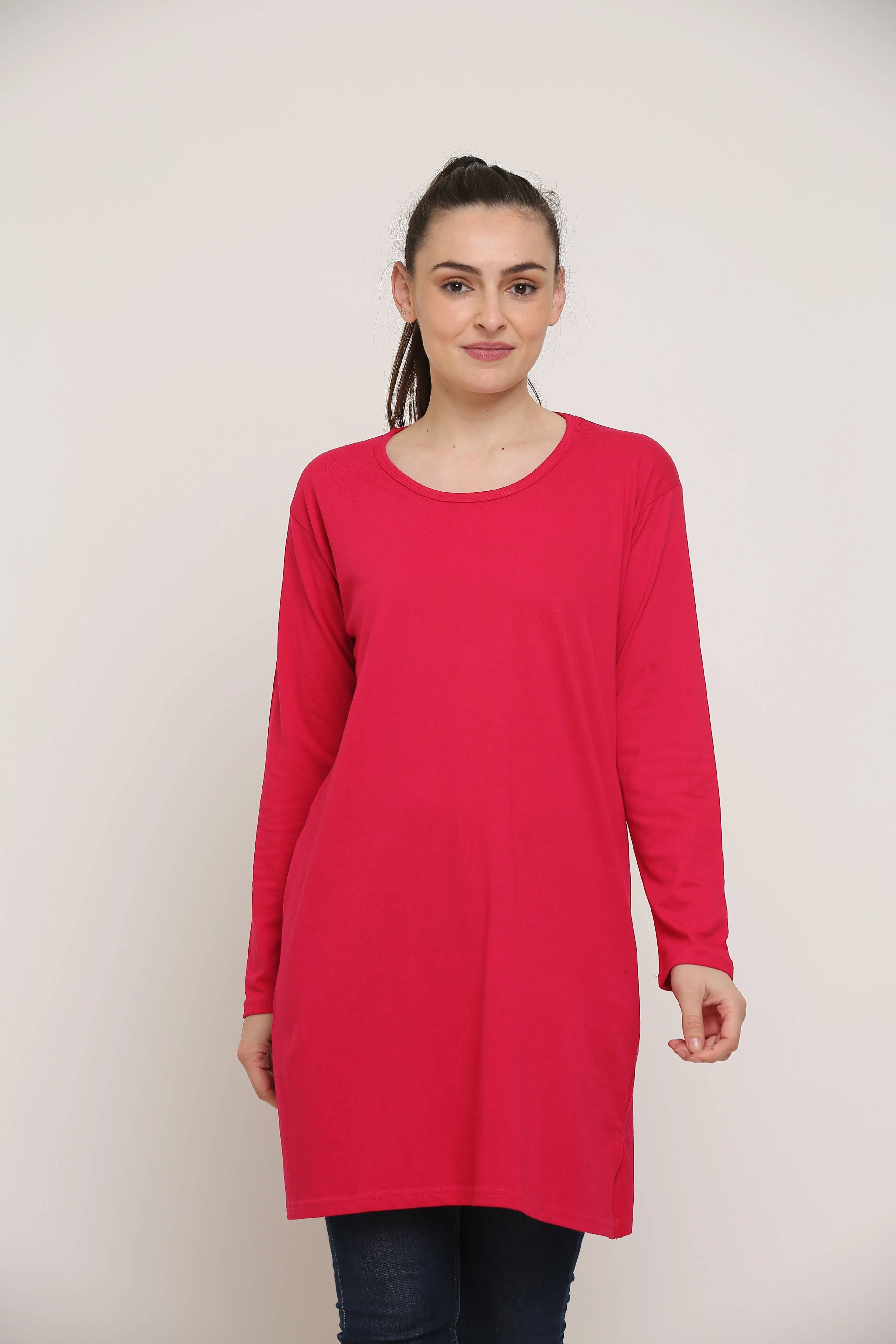 Ddaspration Women's Cotton Blend Regular Top ( Pink ) Ddaspration Women's Cotton Blend Regular Top ( Pink )