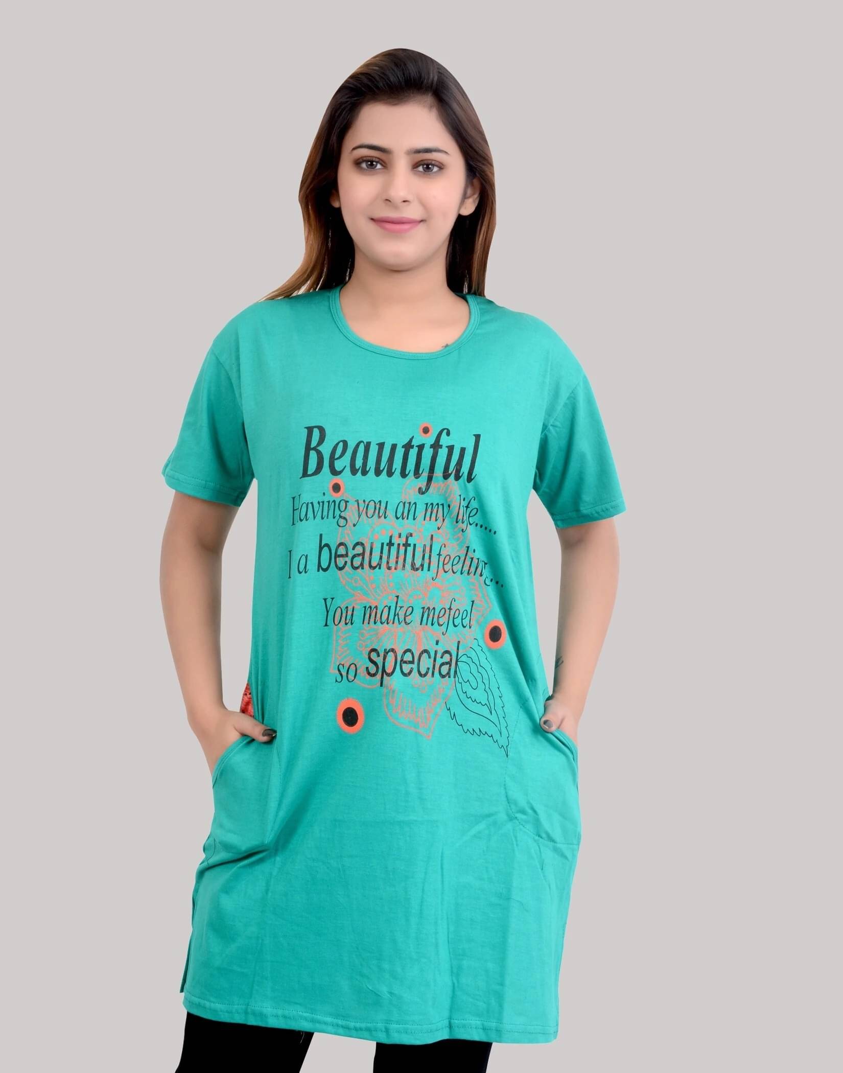 Ddaspration Women's Cotton Blend Regular Top ( Green ) Ddaspration Women's Cotton Blend Regular Top ( Green )