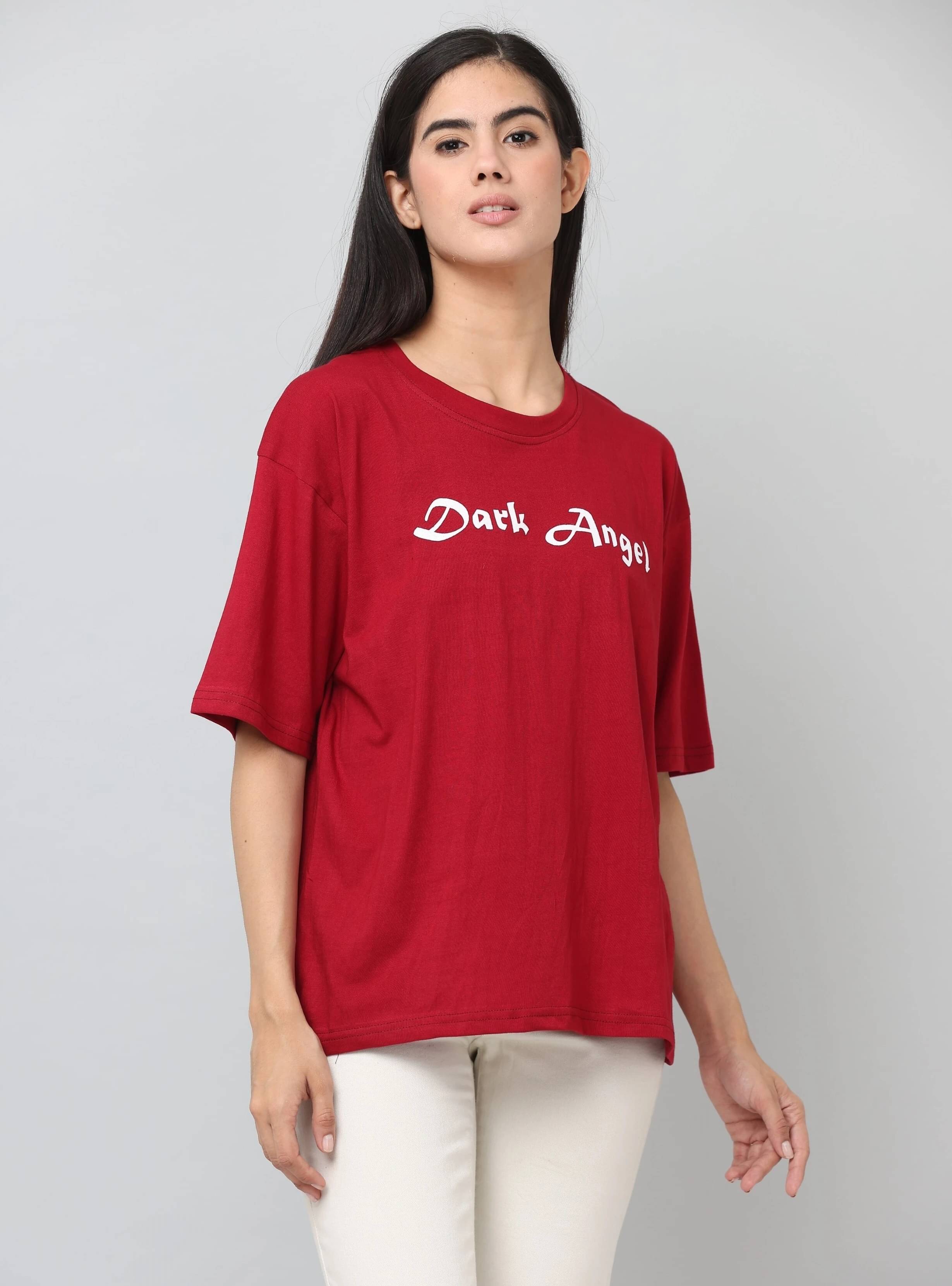Ddaspration Women's Cotton Blend Regular Top ( Maroon ) Ddaspration Women's Cotton Blend Regular Top ( Maroon )