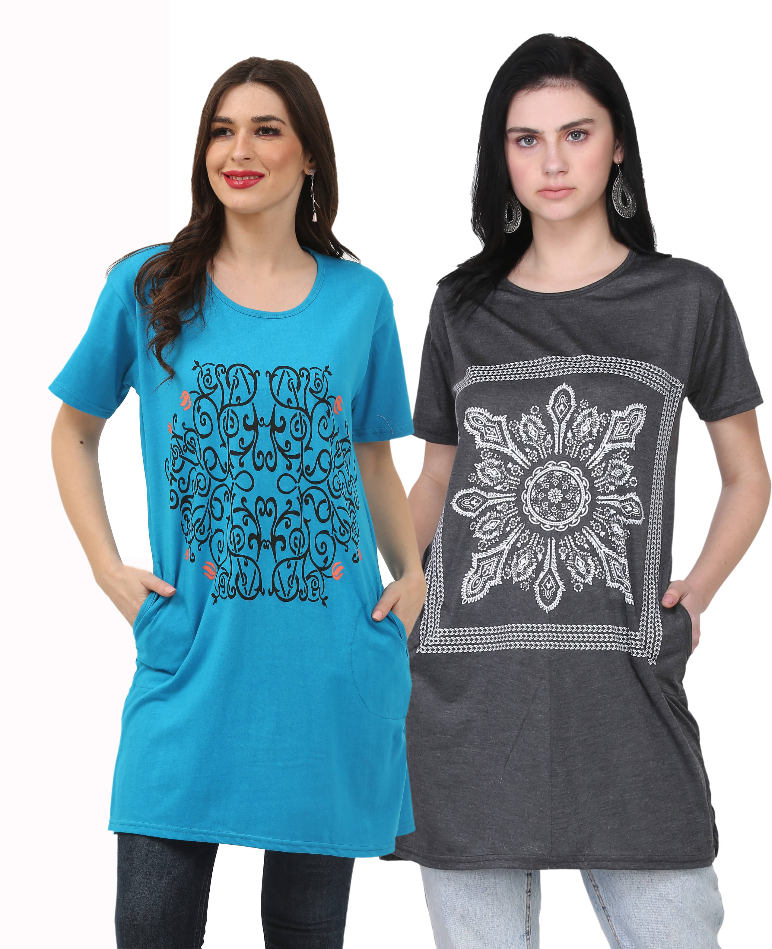 Ddaspration Women's Cotton Blend Regular Top ( Multicolor ) Ddaspration Women's Cotton Blend Regular Top ( Multicolor )