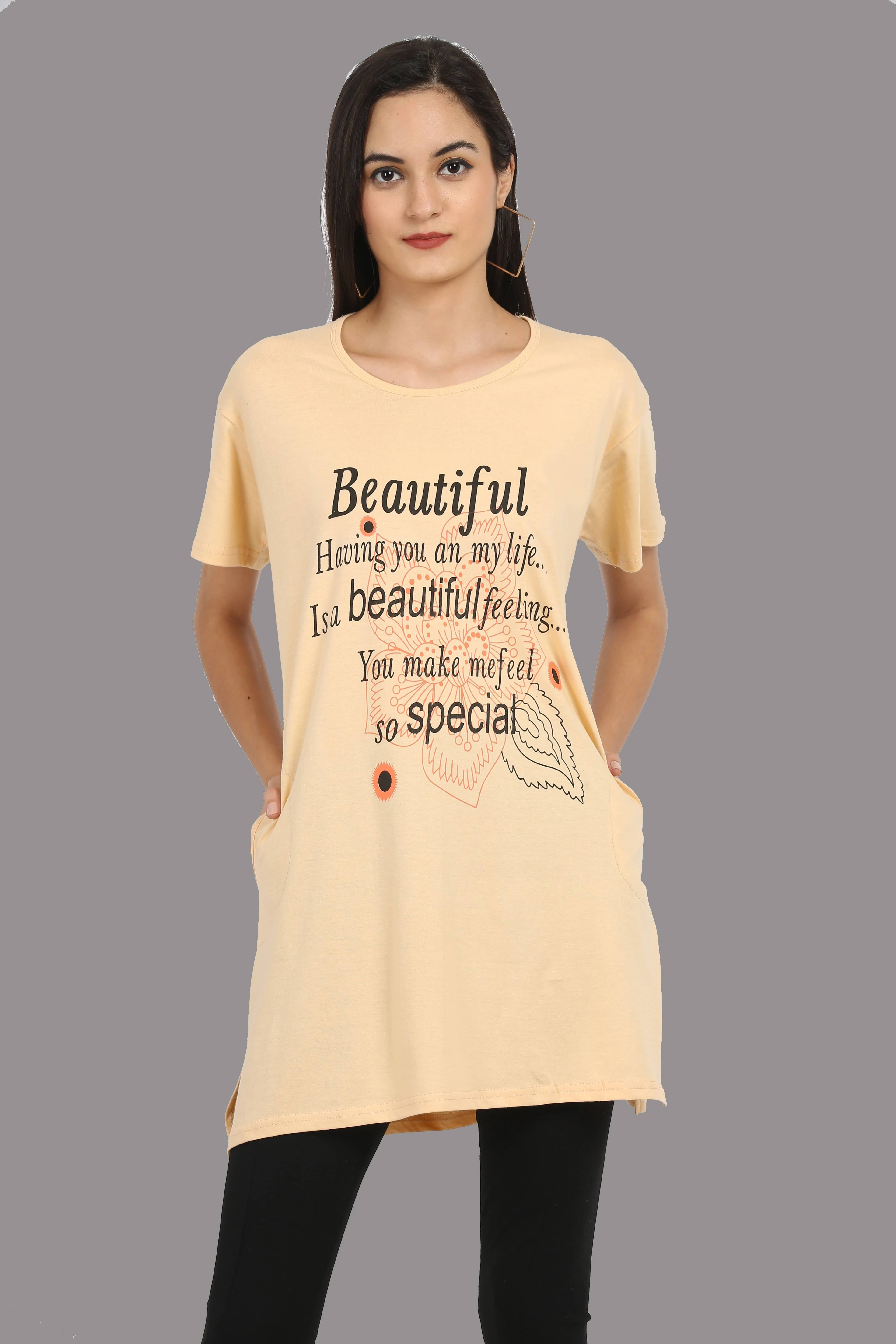 Ddaspration Women's Cotton Blend Regular Top ( Beige ) Ddaspration Women's Cotton Blend Regular Top ( Beige )