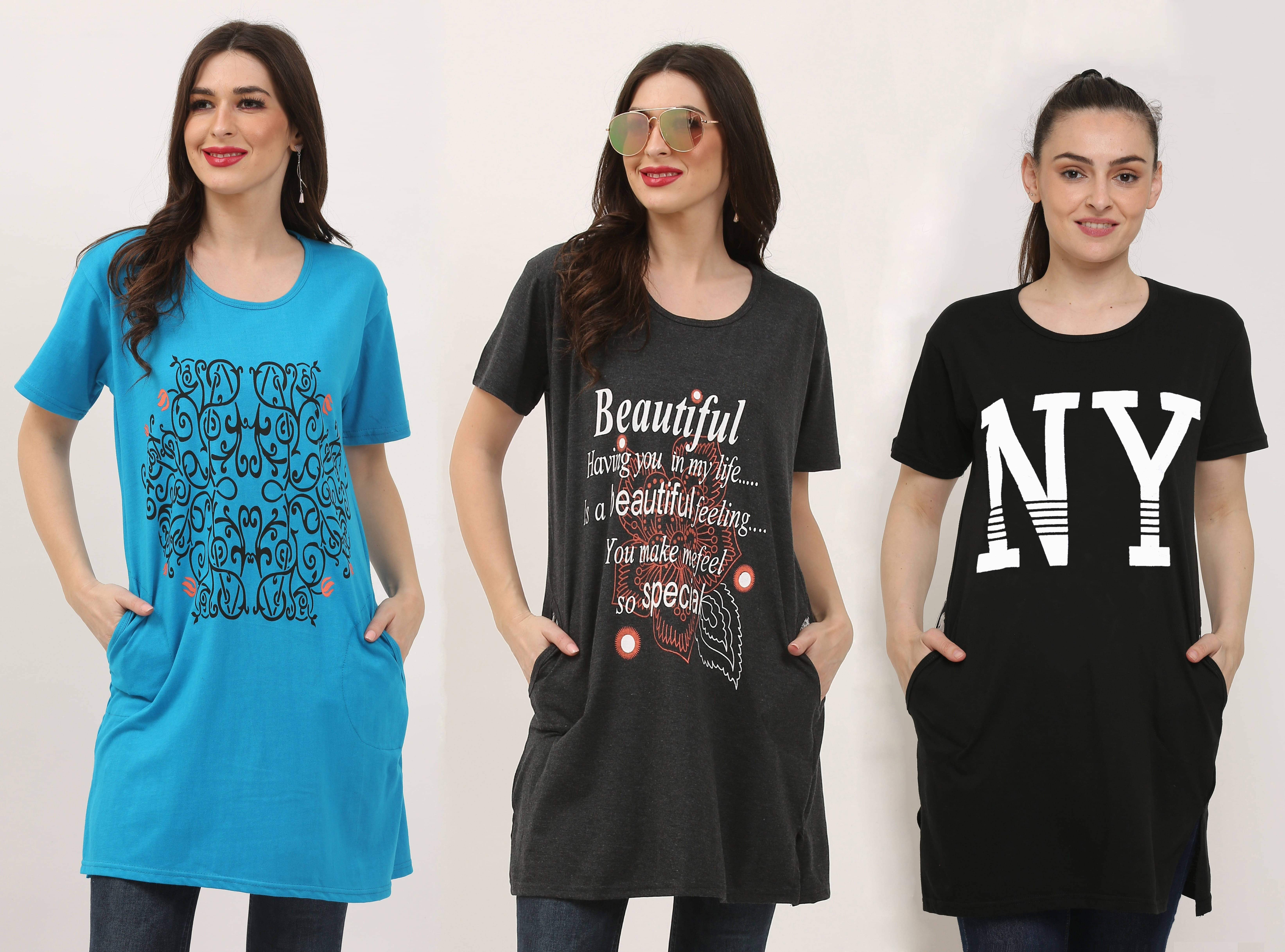 Ddaspration Women's Cotton Blend Regular Top ( Multicolor ) Ddaspration Women's Cotton Blend Regular Top ( Multicolor )