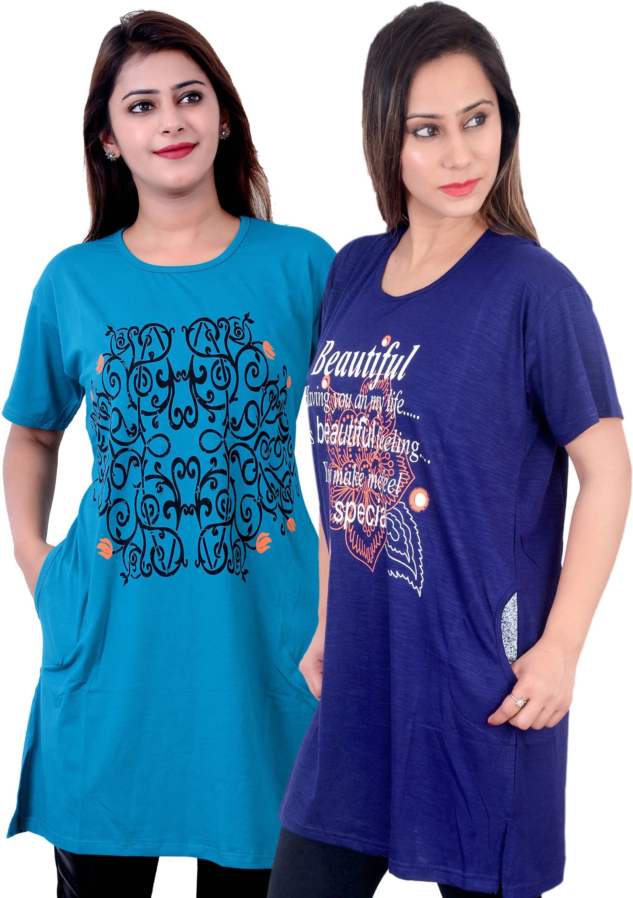 Ddaspration Women's Cotton Blend Regular Top ( Multicolor ) Ddaspration Women's Cotton Blend Regular Top ( Multicolor )