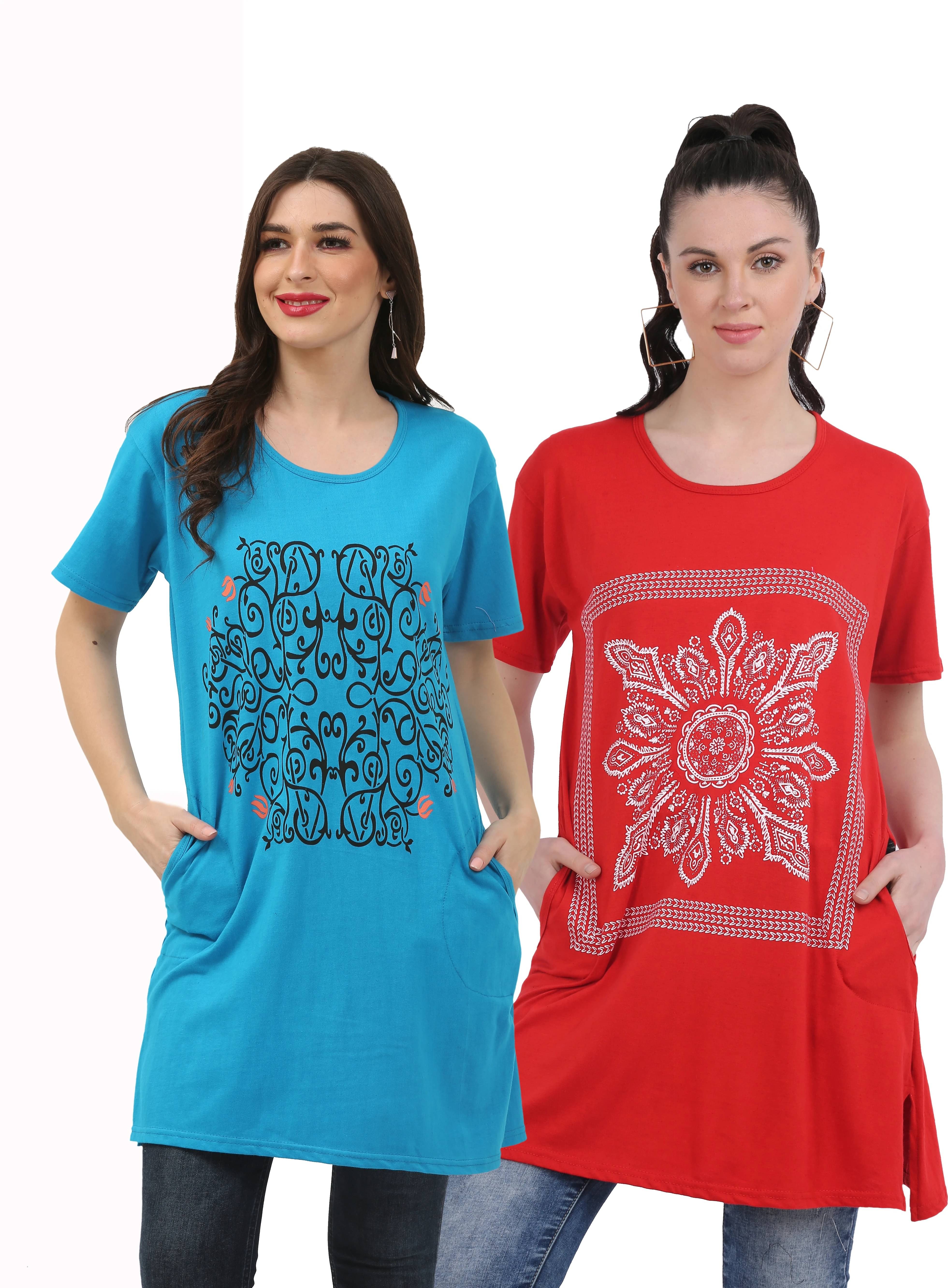 Ddaspration Women's Cotton Blend Regular Top ( Multicolor ) Ddaspration Women's Cotton Blend Regular Top ( Multicolor )