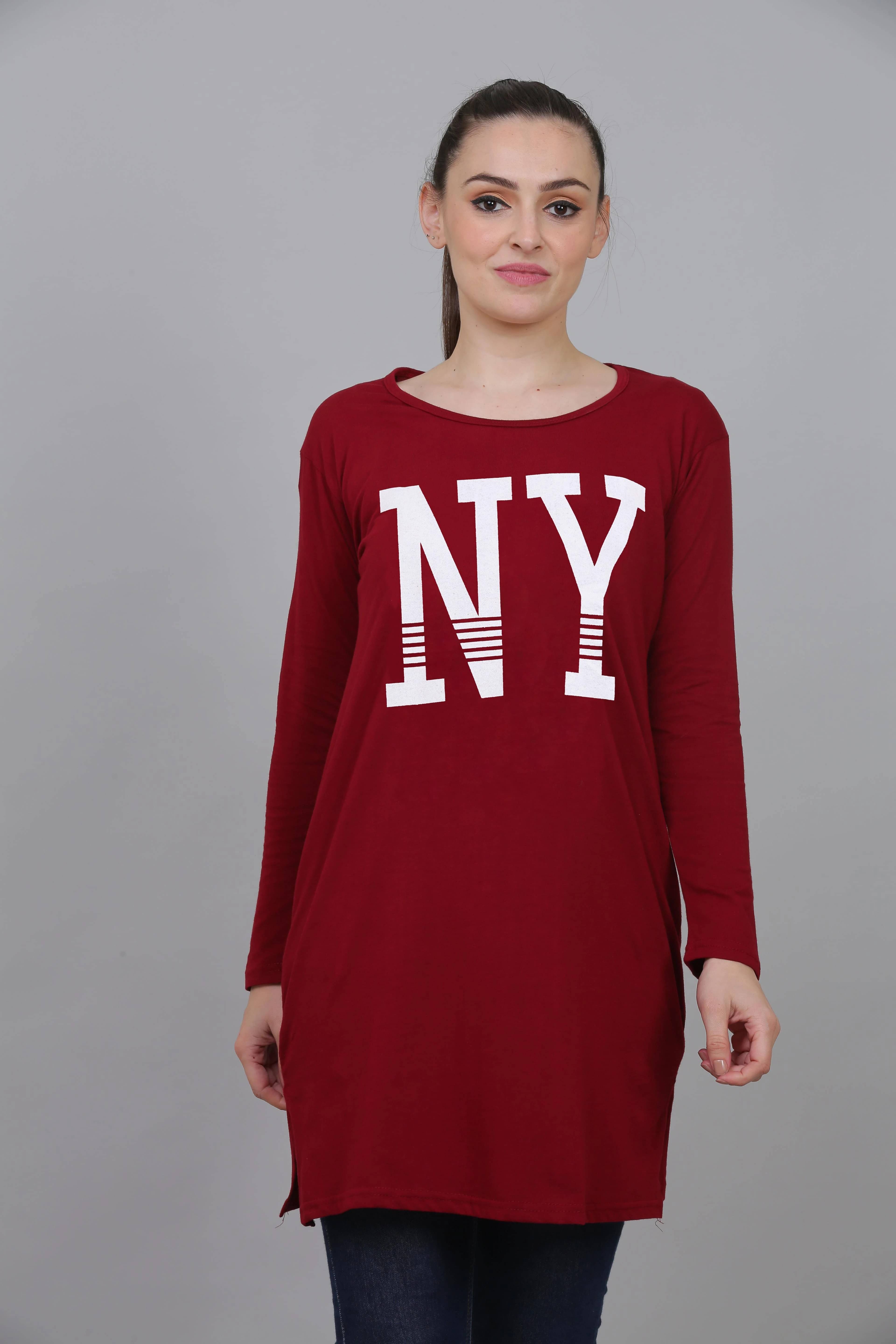     			Ddaspration Women's Cotton Blend Regular Top ( Maroon )