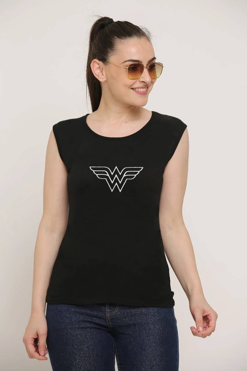     			Ddaspration Women's Cotton Blend Regular Top ( Black )