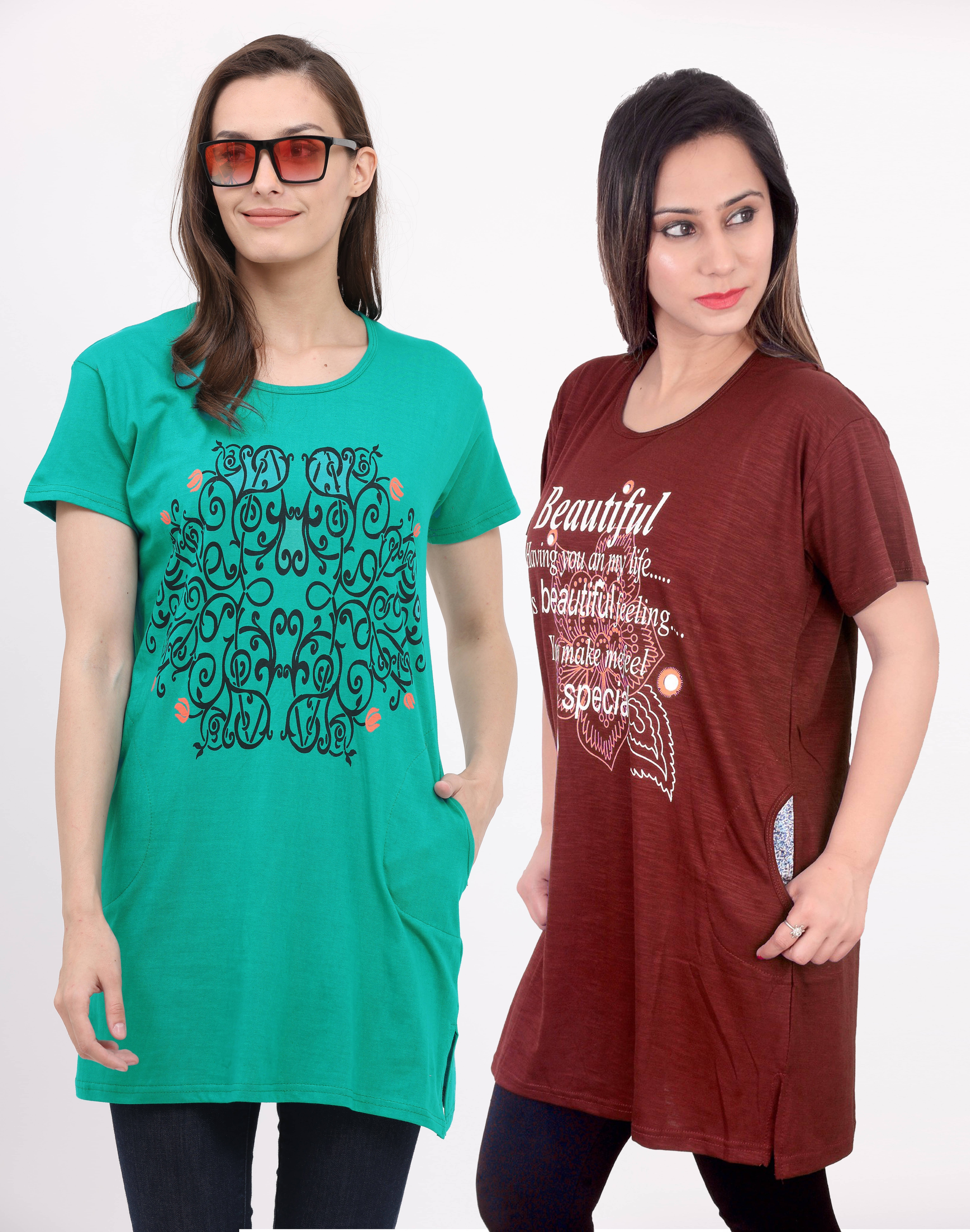 Ddaspration Women's Cotton Blend Regular Top ( Multicolor ) Ddaspration Women's Cotton Blend Regular Top ( Multicolor )