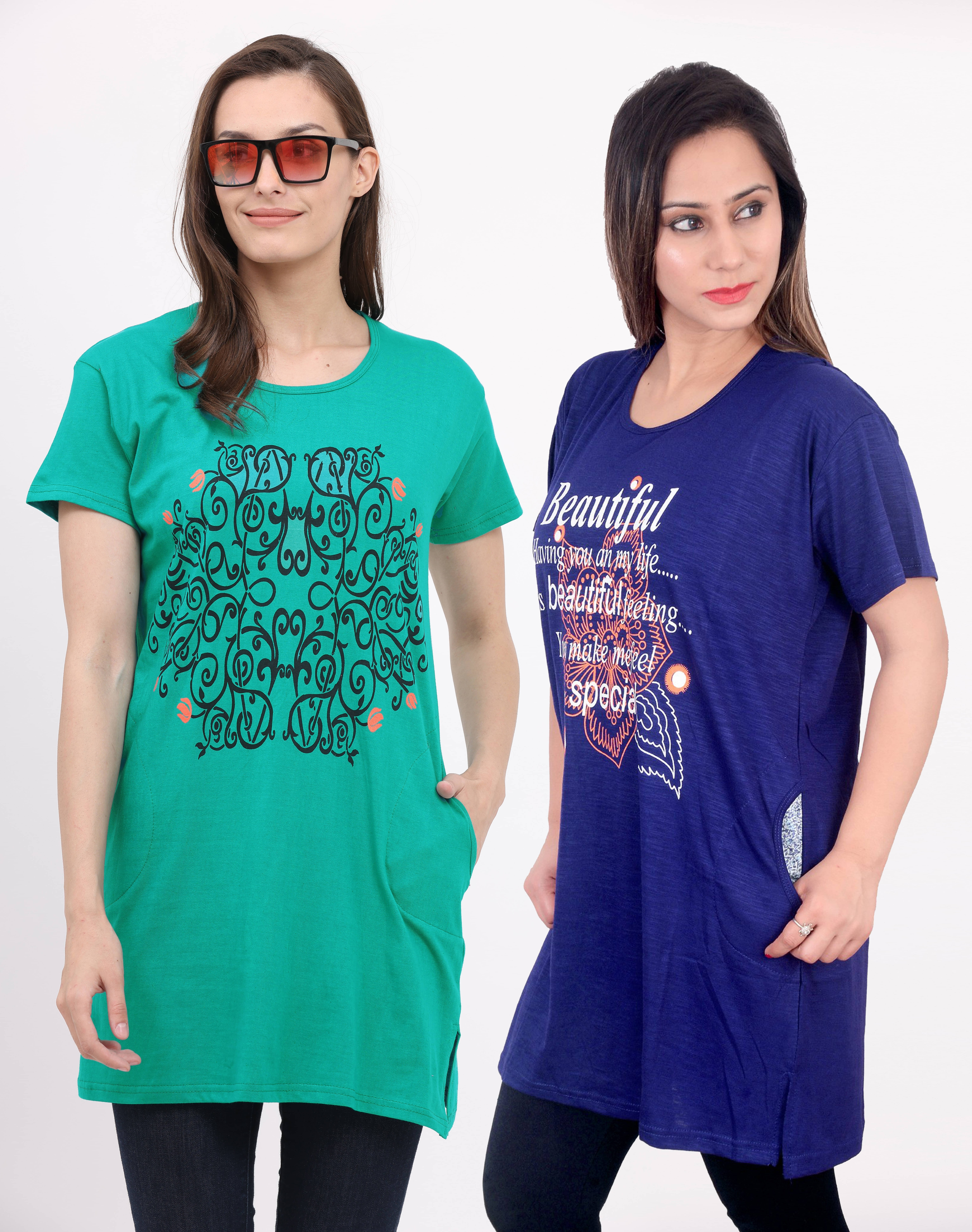 Ddaspration Women's Cotton Blend Regular Top ( Multicolor ) Ddaspration Women's Cotton Blend Regular Top ( Multicolor )