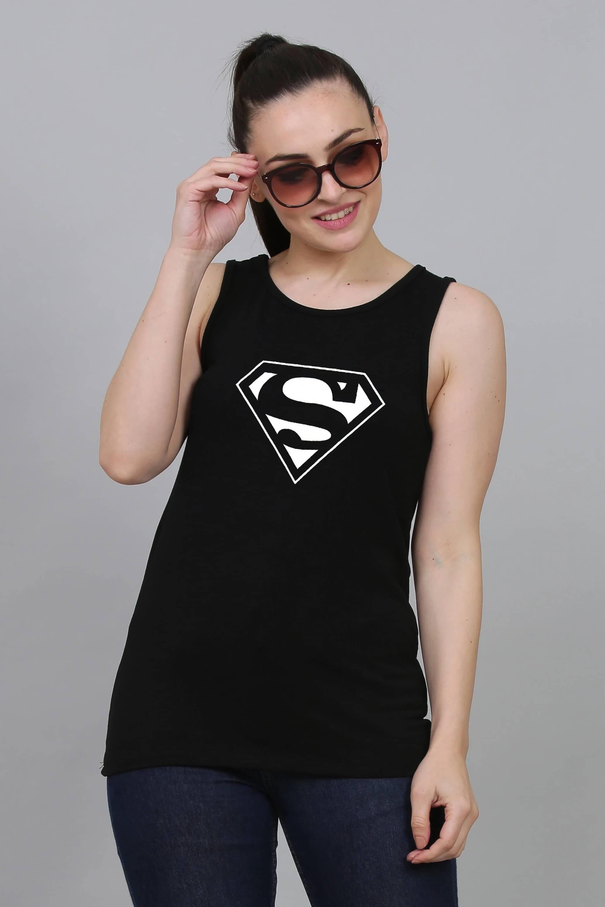     			Ddaspration Women's Cotton Blend Regular Top ( Black )