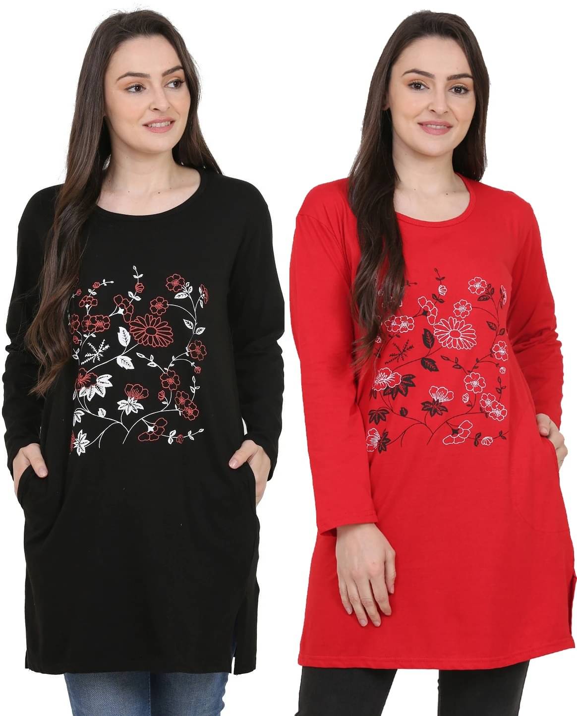 Ddaspration Women's Cotton Blend Regular Top ( Multicolor )     			Ddaspration Women's Cotton Blend Regular Top ( Multicolor )