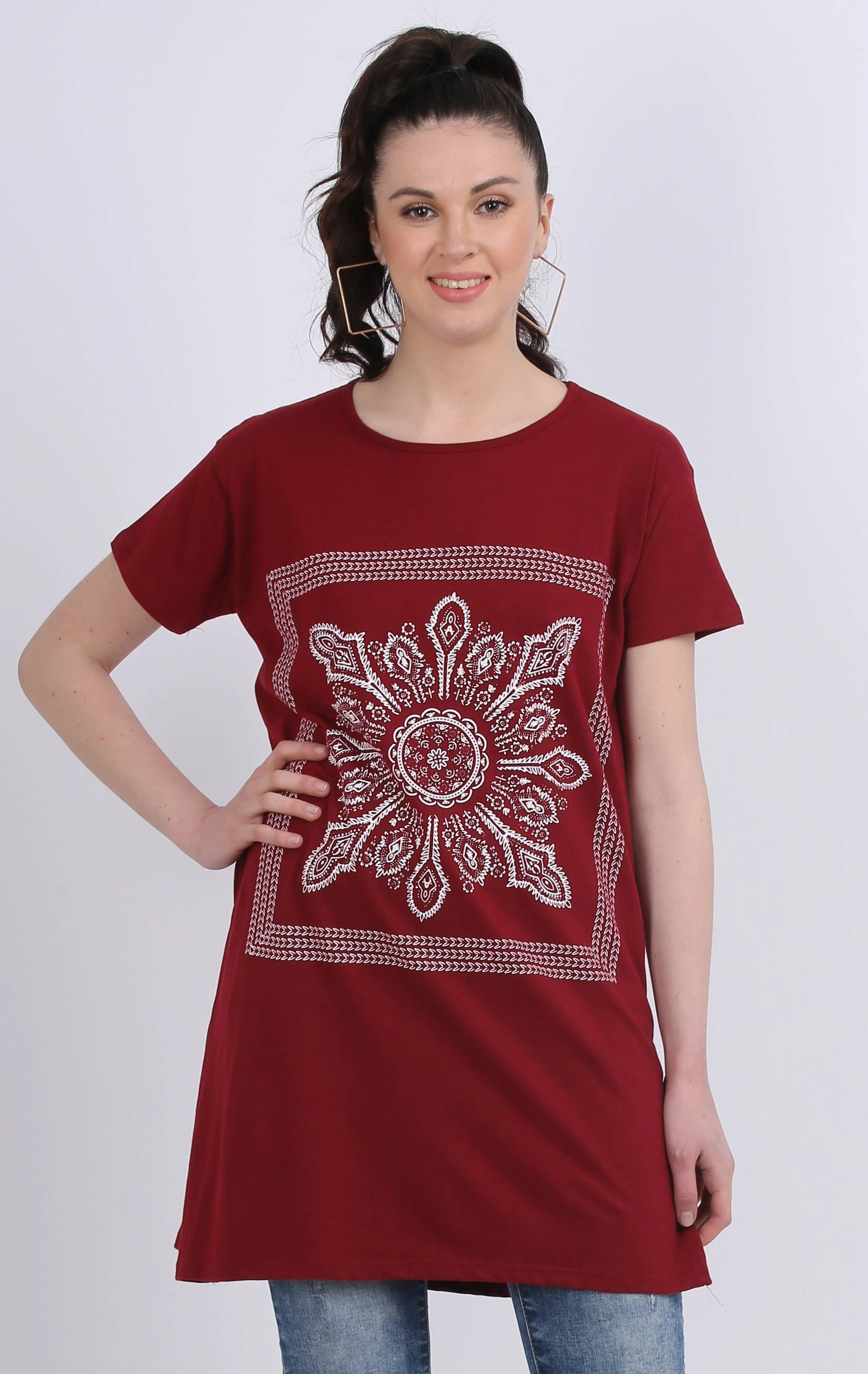     			Ddaspration Women's Cotton Blend Regular Top ( Maroon )