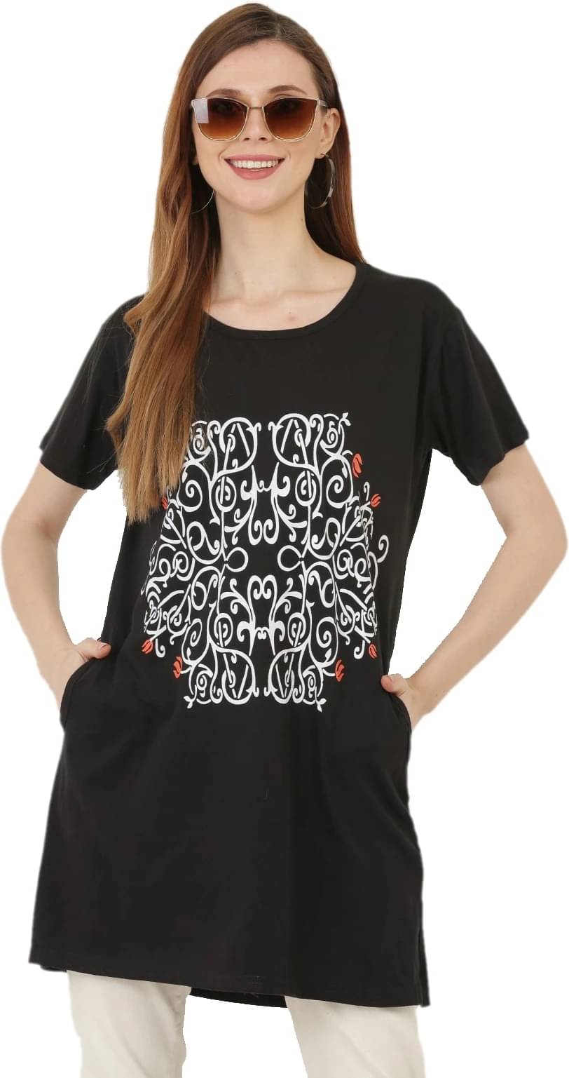     			Ddaspration Women's Cotton Blend Regular Top ( Black )