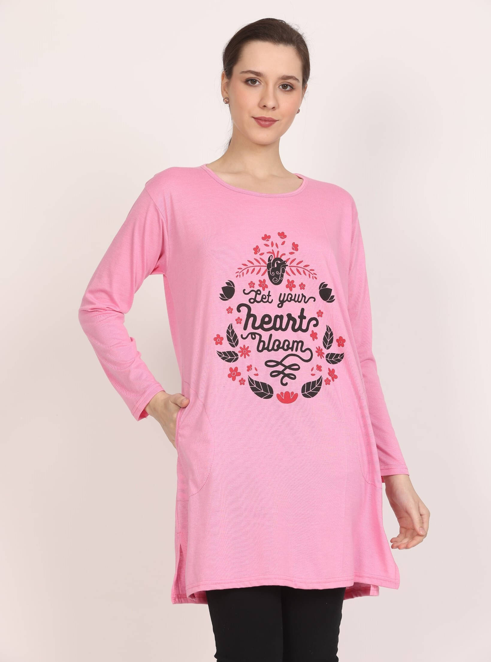 Ddaspration Women's Cotton Blend Regular Top ( Pink ) Ddaspration Women's Cotton Blend Regular Top ( Pink )