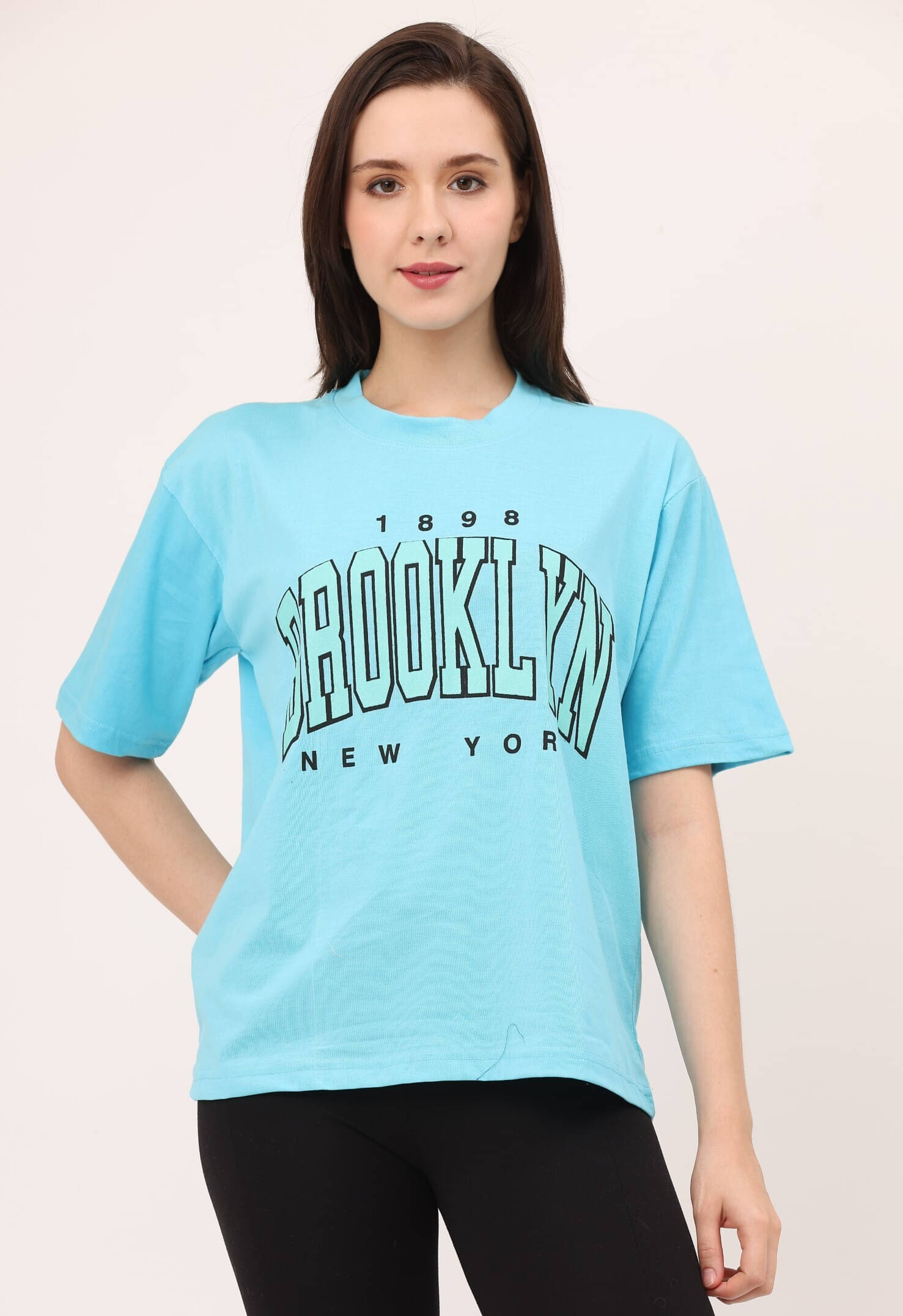     			Ddaspration Women's Cotton Blend Regular Top ( Blue )