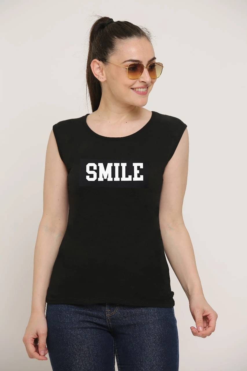     			Ddaspration Women's Cotton Blend Regular Top ( Black )