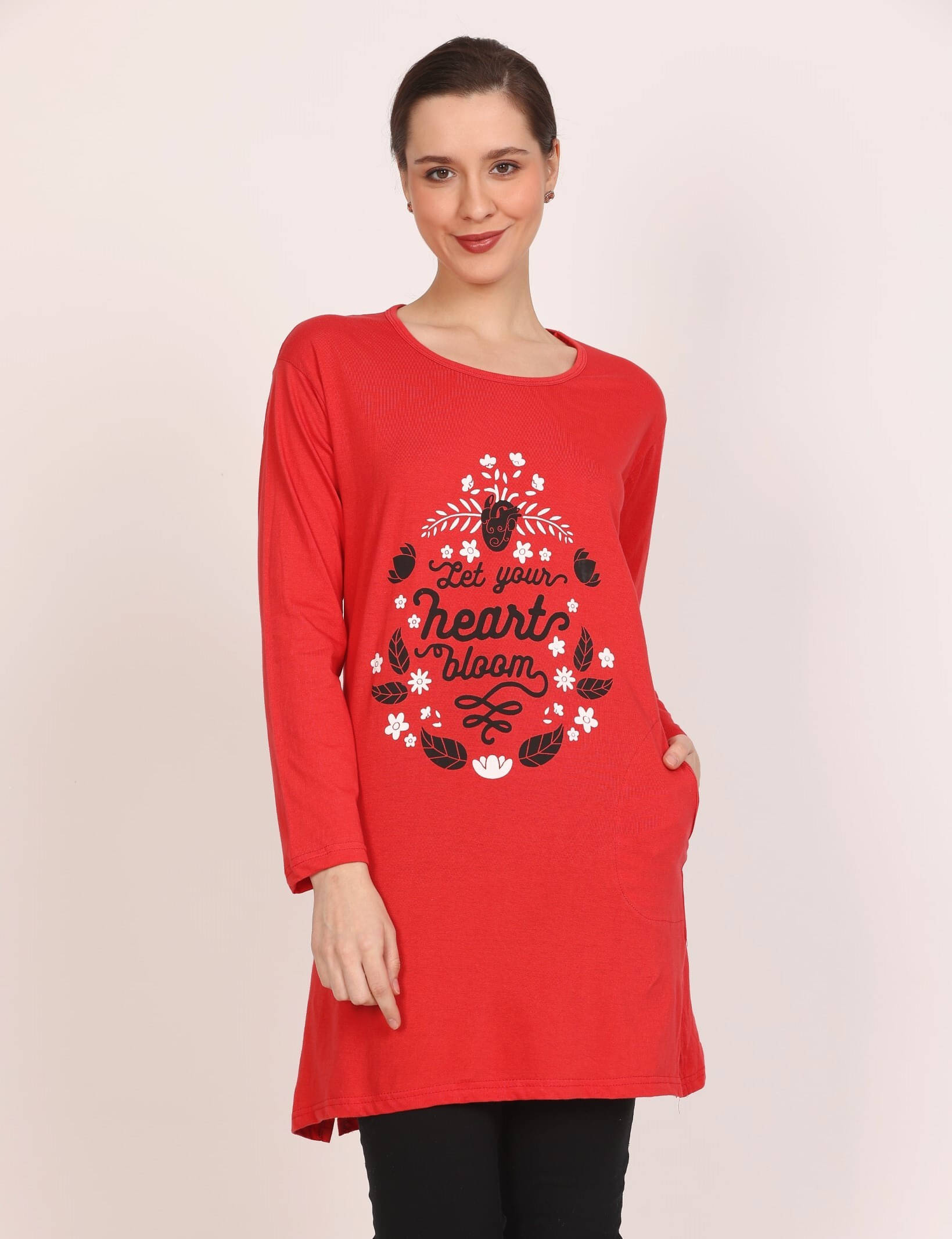     			Ddaspration Women's Cotton Blend Regular Top ( Red )
