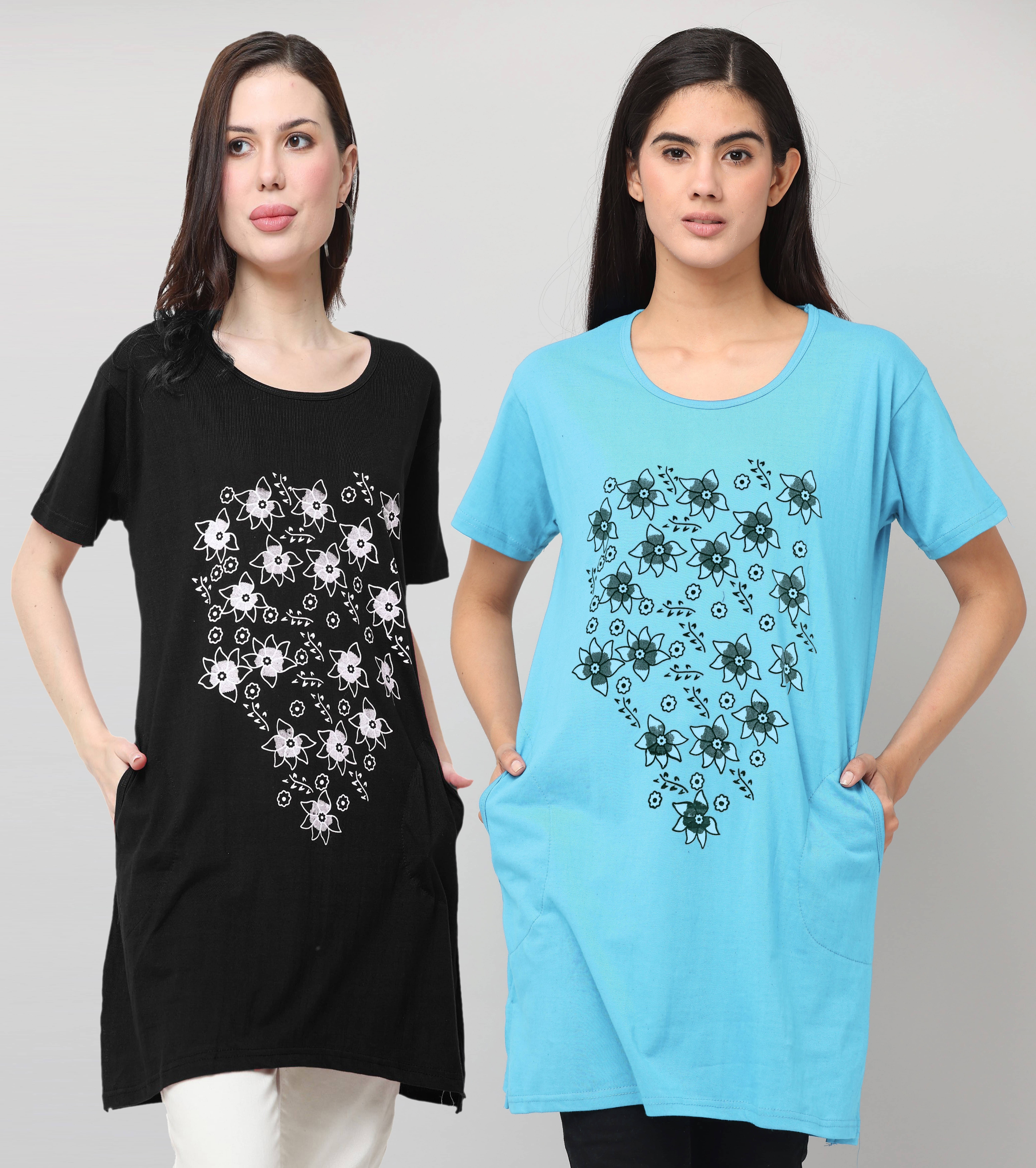 Ddaspration Women's Cotton Blend Regular Top ( Multicolor ) Ddaspration Women's Cotton Blend Regular Top ( Multicolor )