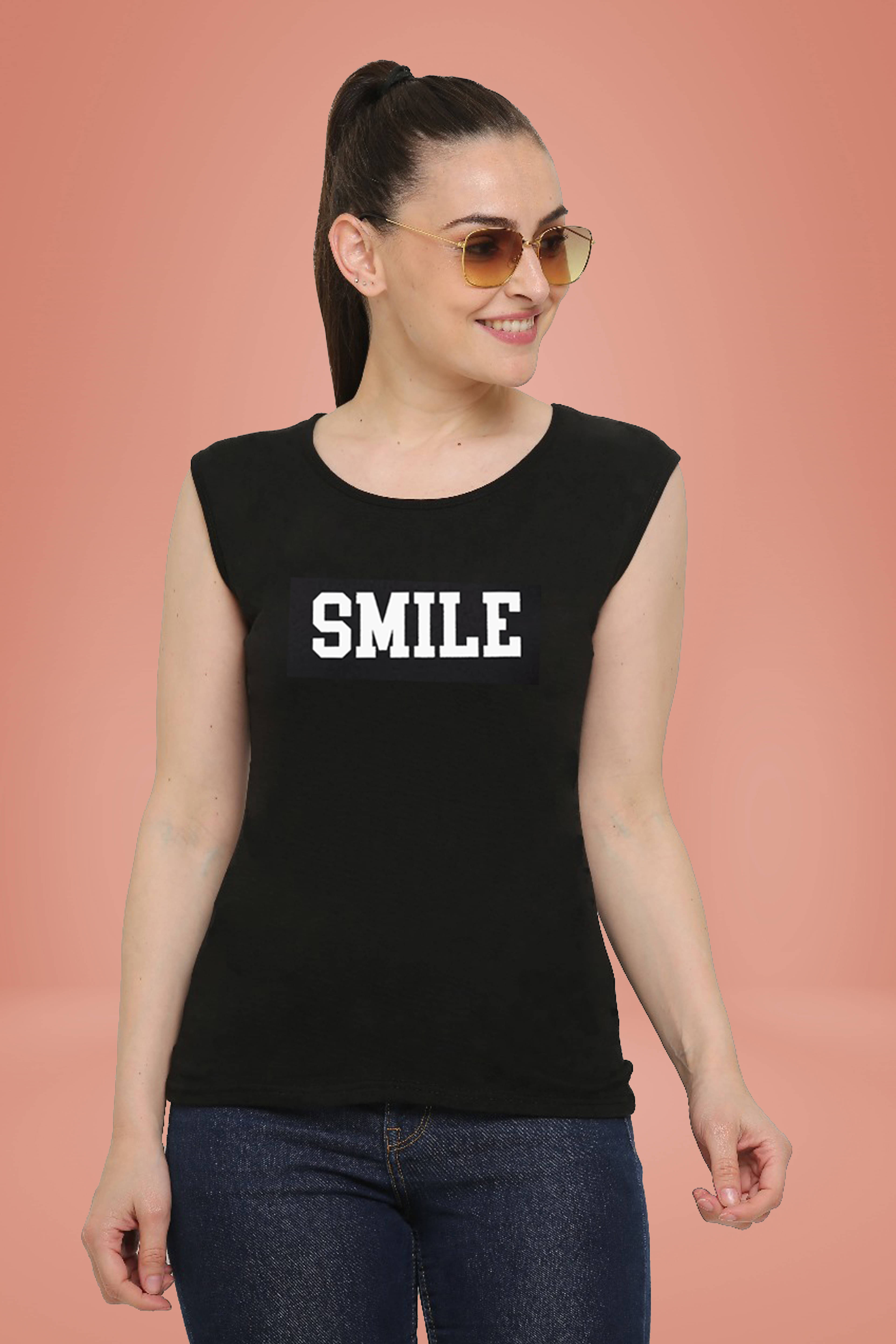     			Ddaspration Women's Cotton Blend Regular Top ( Black )