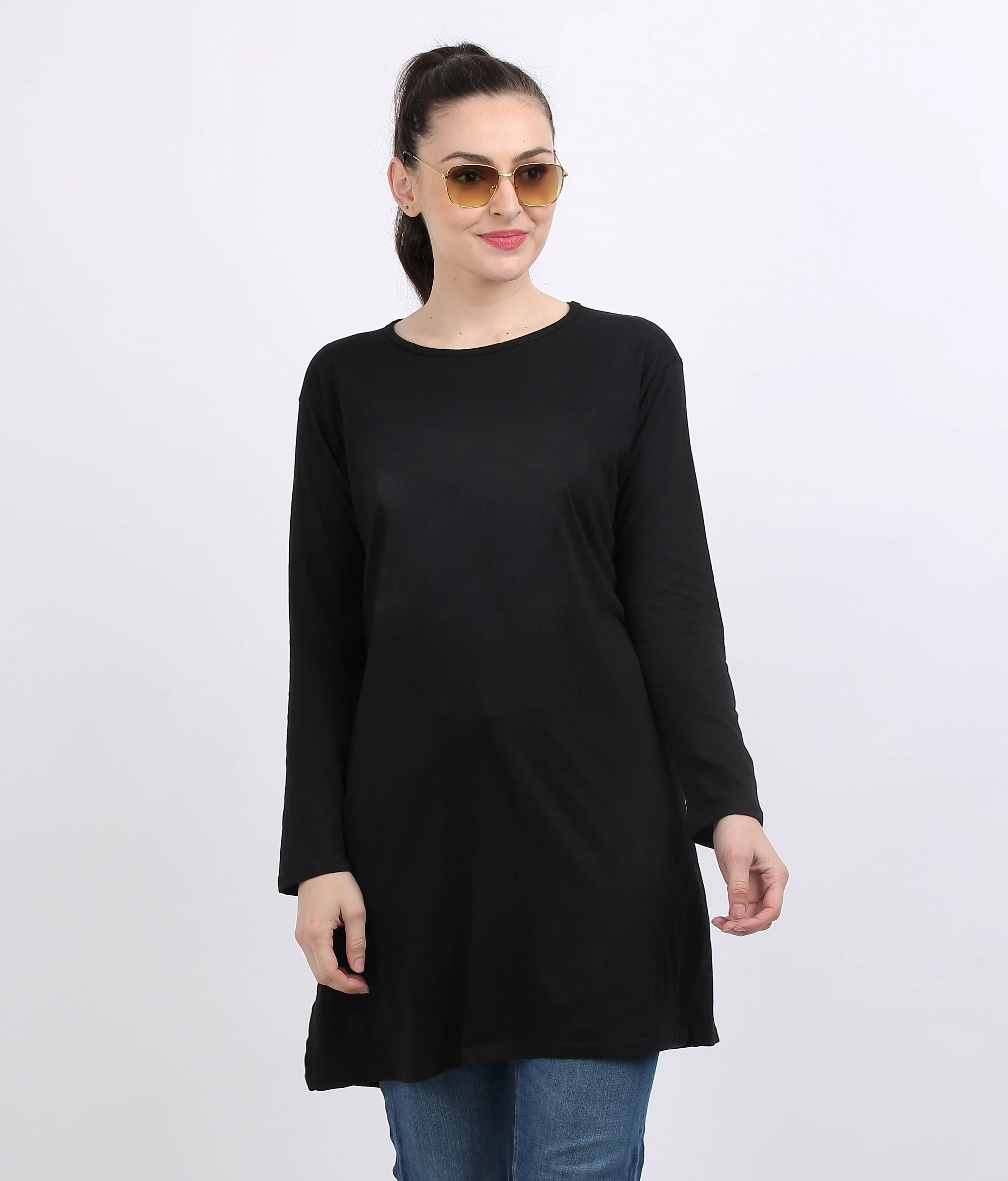 Ddaspration Women's Cotton Blend Regular Top ( Black ) Ddaspration Women's Cotton Blend Regular Top ( Black )