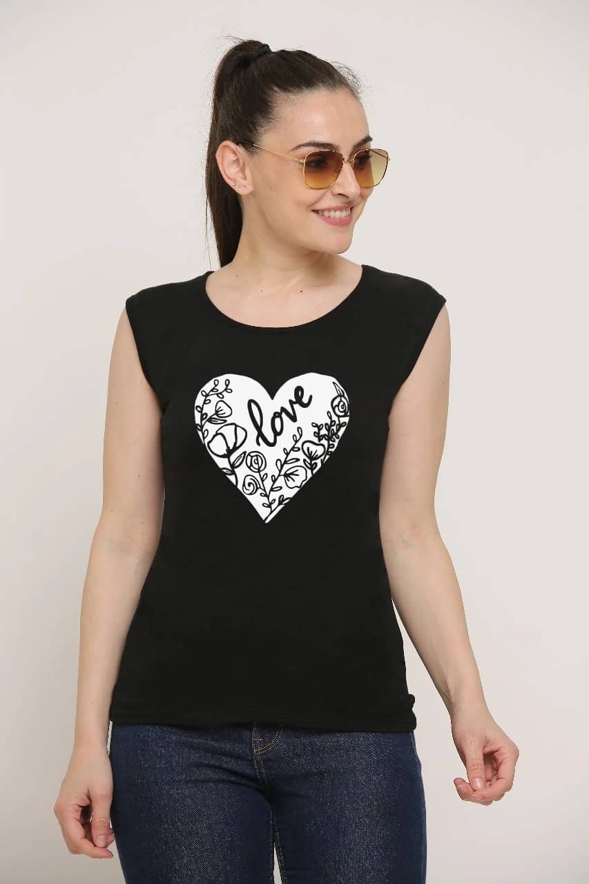     			Ddaspration Women's Cotton Blend Regular Top ( Black )