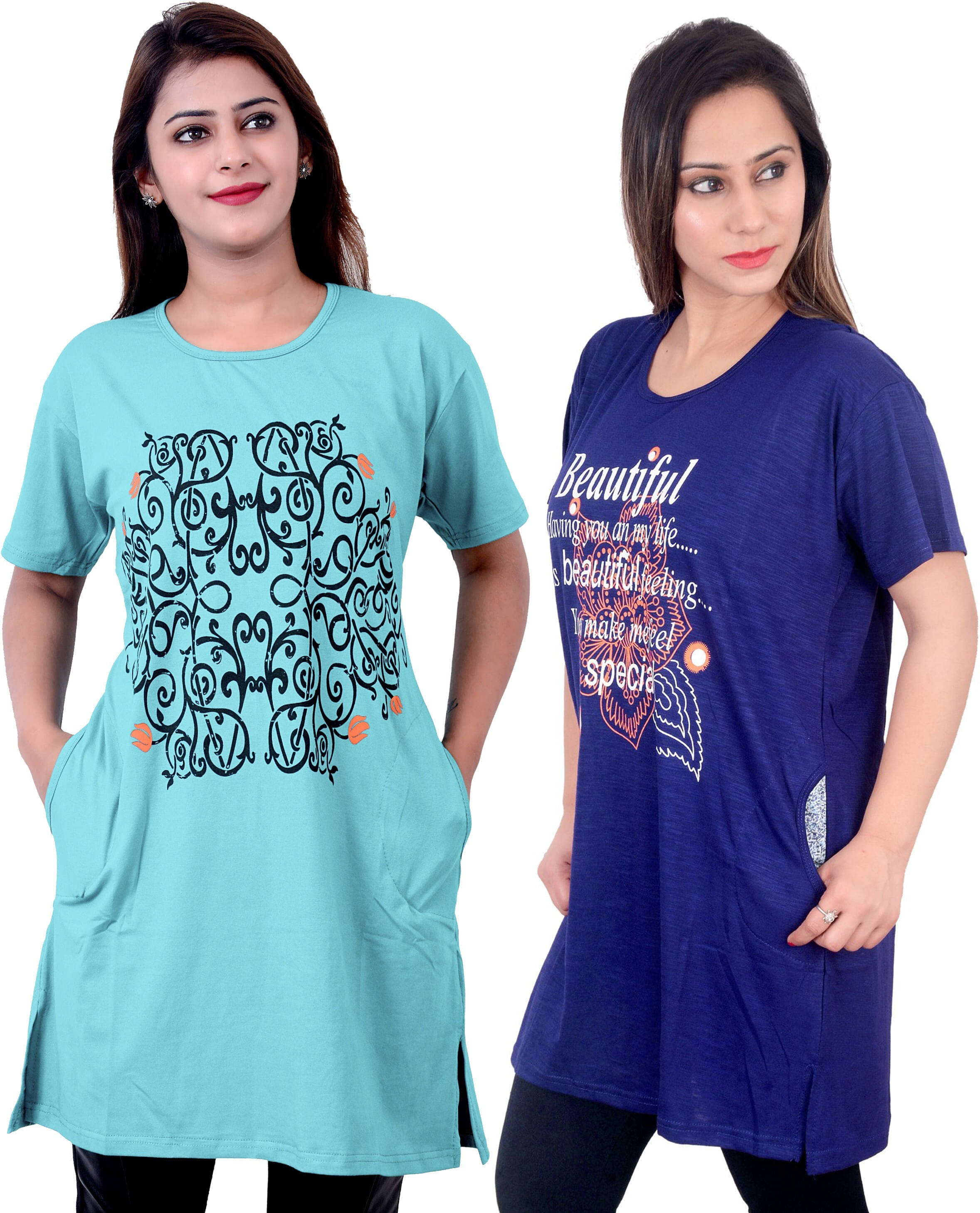 Ddaspration Women's Cotton Blend Regular Top ( Multicolor ) Ddaspration Women's Cotton Blend Regular Top ( Multicolor )
