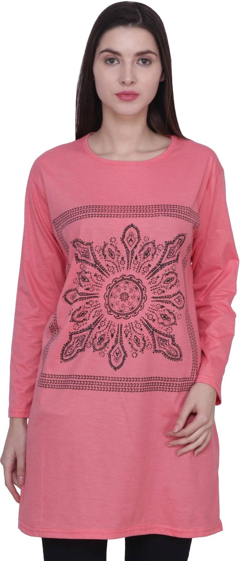 Ddaspration Women's Cotton Blend Regular Top ( Pink ) Ddaspration Women's Cotton Blend Regular Top ( Pink )