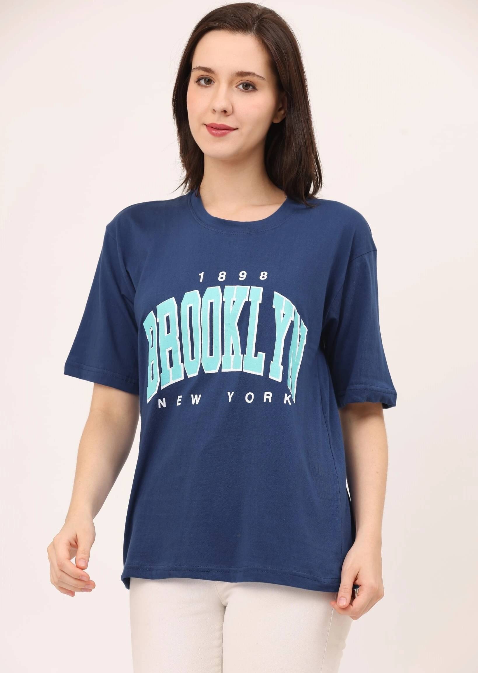     			Ddaspration Women's Cotton Blend Regular Top ( Blue )