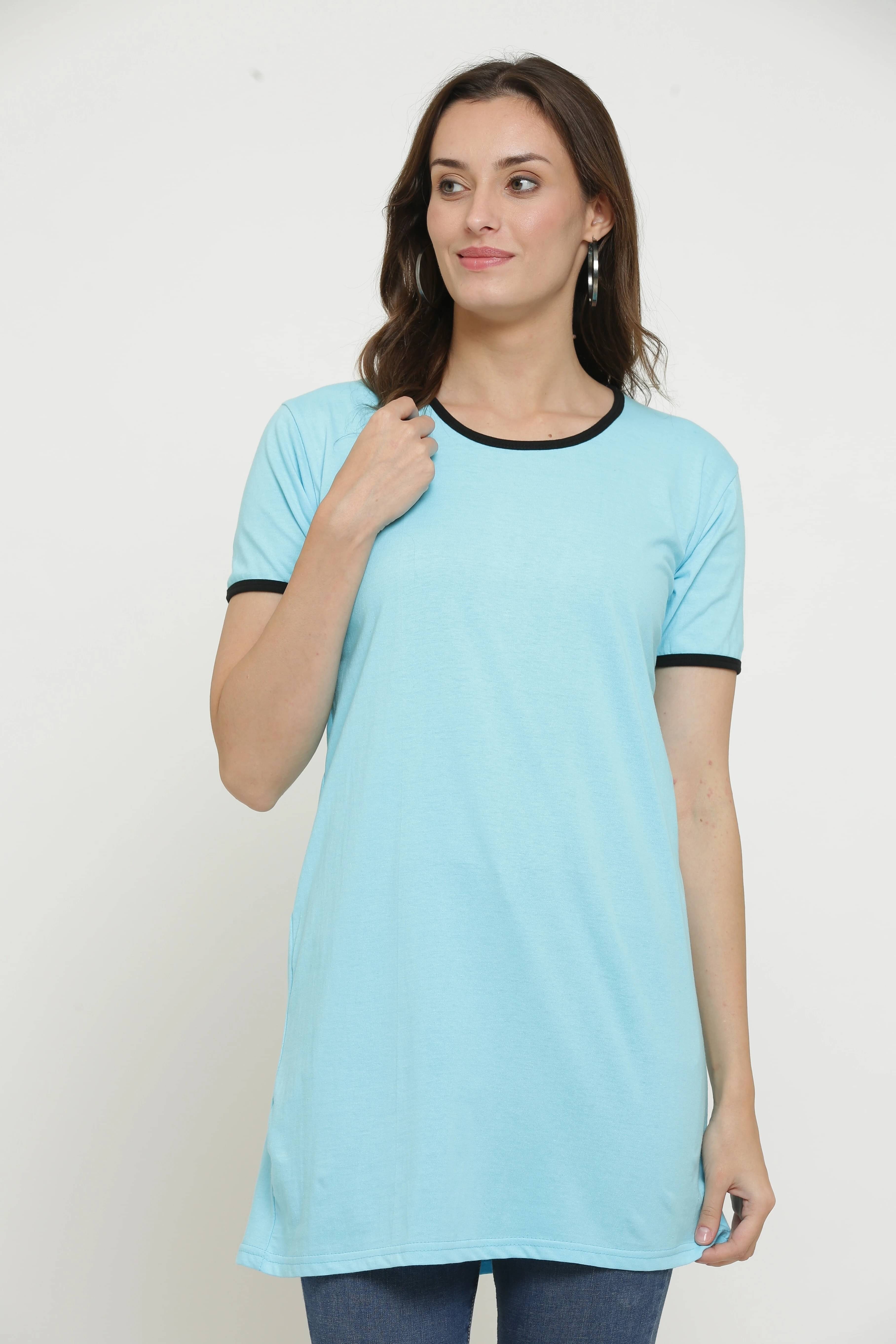 Ddaspration Women's Cotton Blend Regular Top ( Blue ) Ddaspration Women's Cotton Blend Regular Top ( Blue )