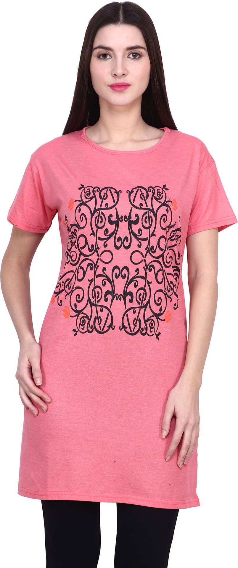     			Ddaspration Women's Cotton Blend Regular Top ( Pink )