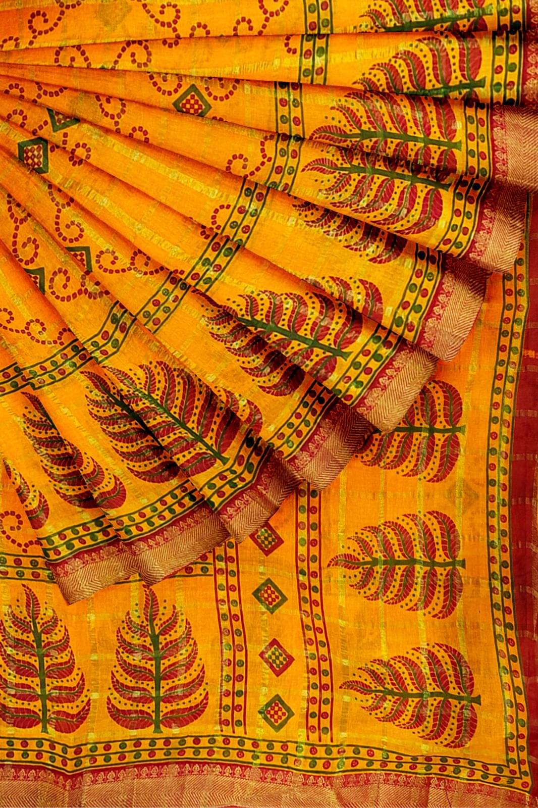 Dishita Cotton Checks Bandhani Sarees Without Blouse Piece ( Yellow ) Dishita Cotton Checks Bandhani Sarees Without Blouse Piece ( Yellow )