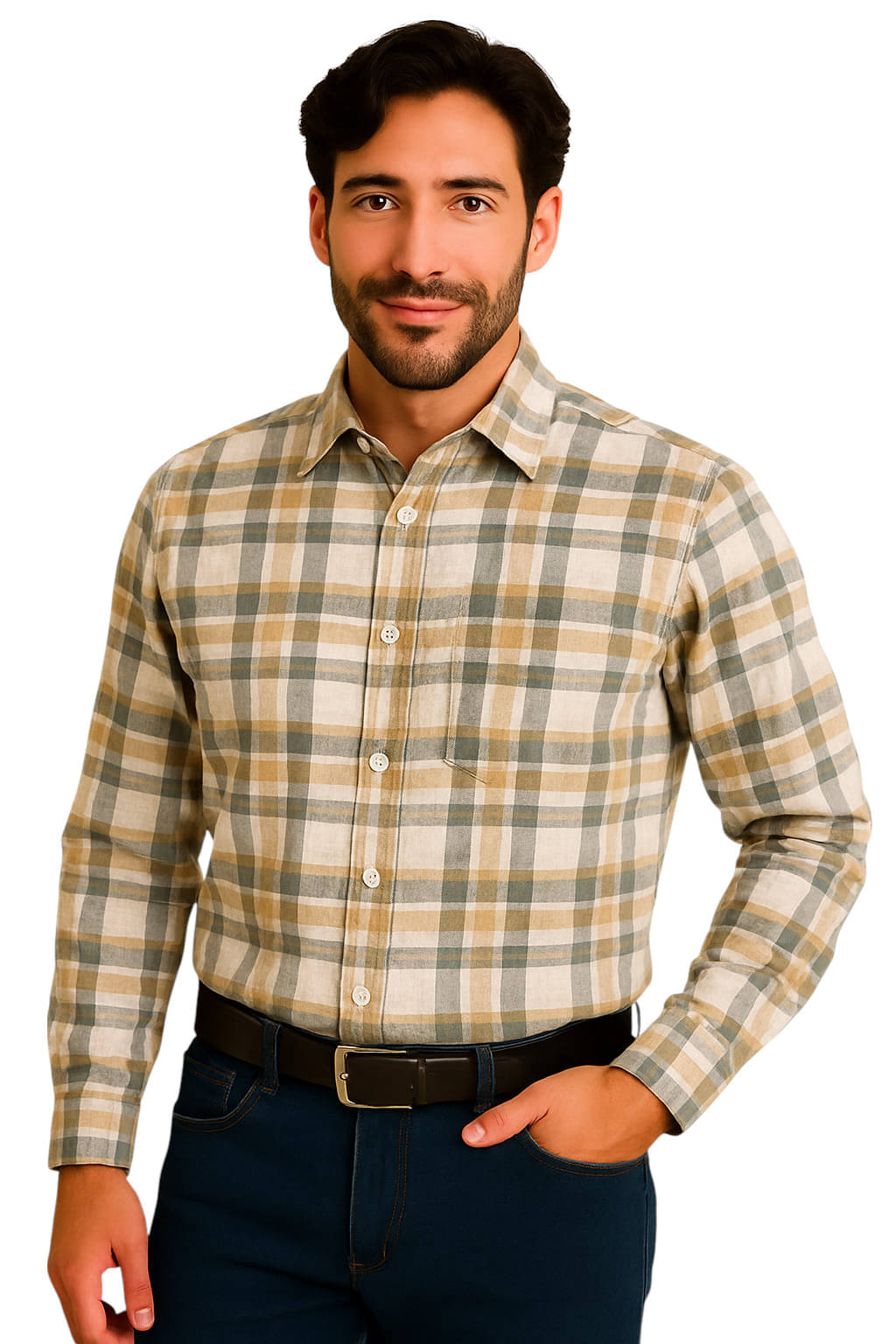 FABRIZER 100% Cotton Regular Fit Checks Full Sleeves Men's Casual Shirt - Yellow ( Pack of 1 ) FABRIZER 100% Cotton Regular Fit Checks Full Sleeves Men's Casual Shirt - Yellow ( Pack of 1 )