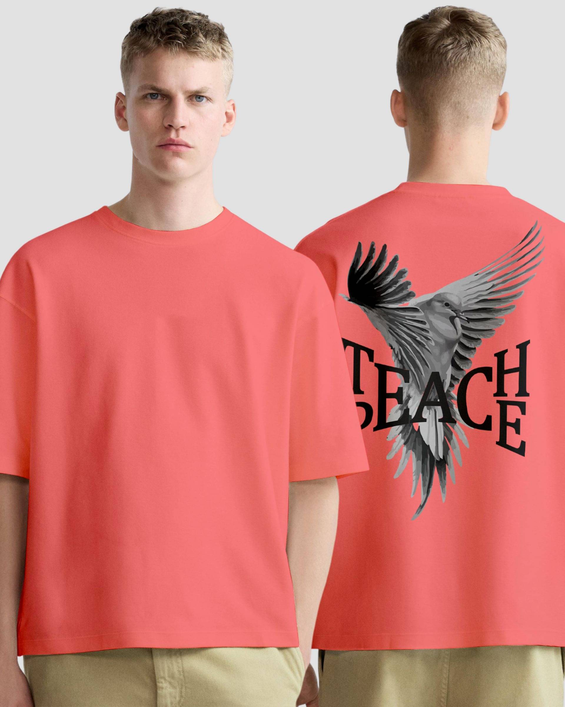 FLYIND VOGUE OUTFIT Men Polyester Regular Fit Self Design T-Shirt ( Peach ) FLYIND VOGUE OUTFIT Men Polyester Regular Fit Self Design T-Shirt ( Peach )