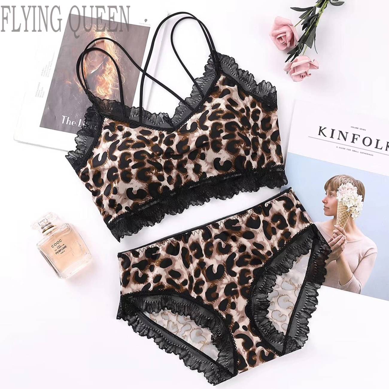     			FLYING QUEEN Pack of 1 Lycra Bra & Panty Set For Women ( Multicolor )
