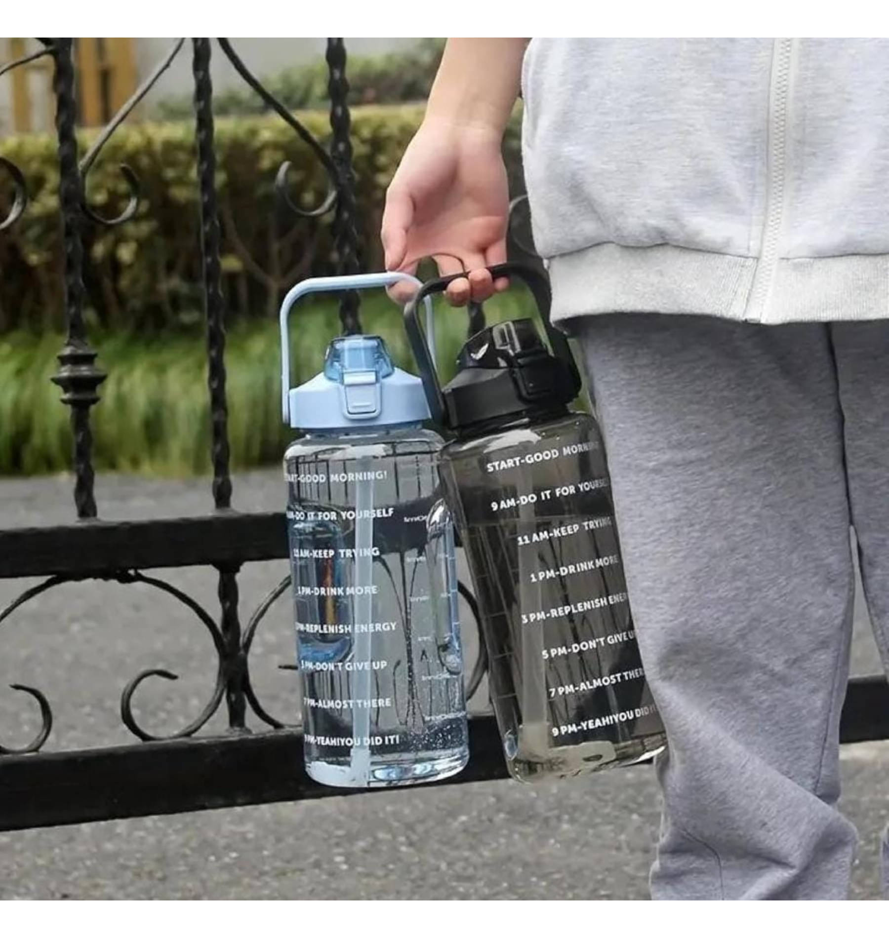     			GMPex 2 LTR Large Size Motivational Water Bottle with Sipper for Gym (Mix Color)