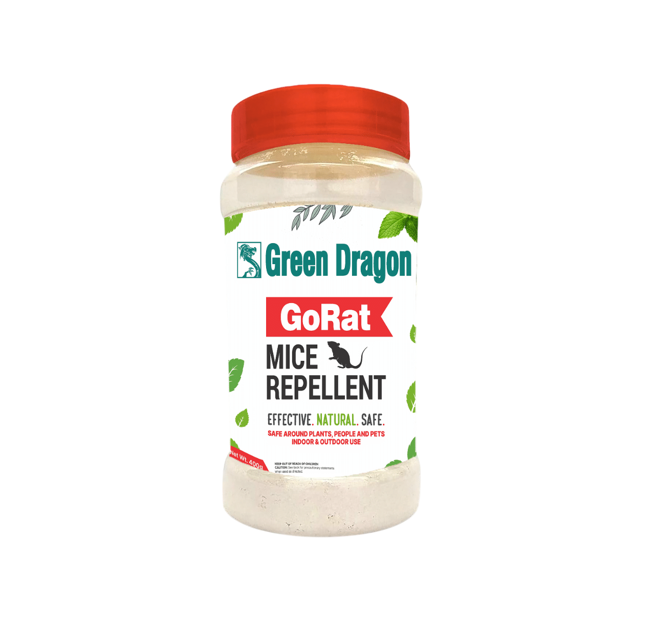     			Green Dragon GoRat Mice Repellent Pest Control, Diatomaceous Earth Powder & Peppermint Oil Protection 400g