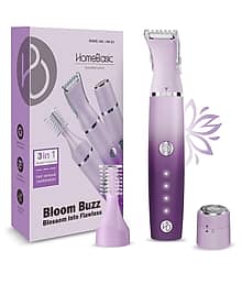HOMEBASIC Trimmer For Women Purple Cordless Eyebrow Trimmer With 100 minutes Runtime