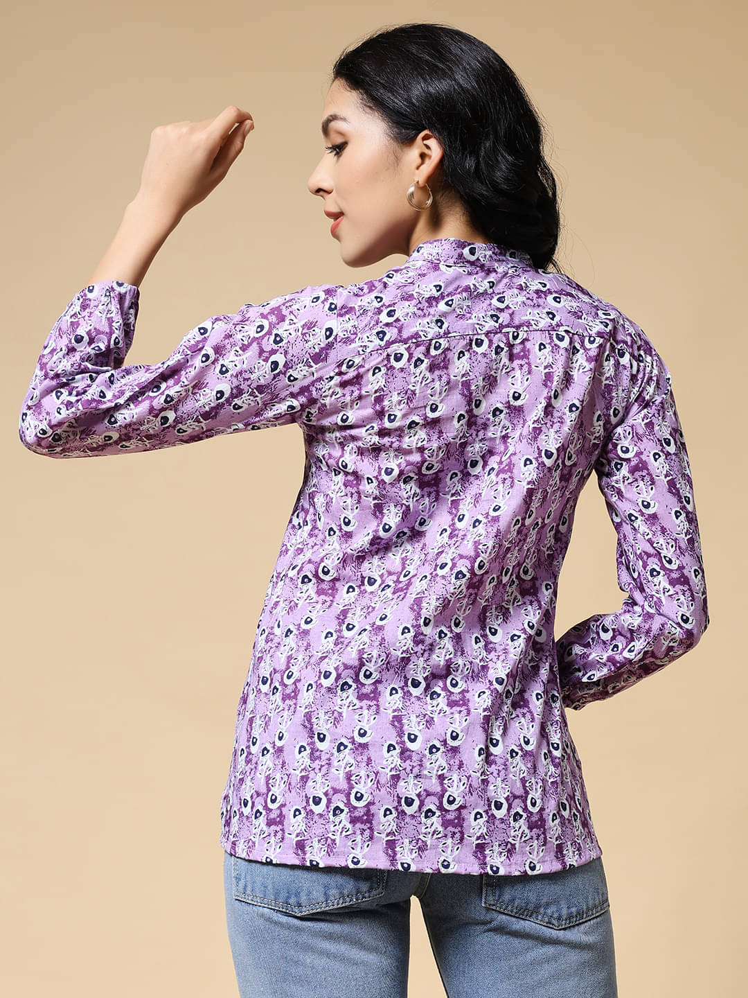 Istyle Can Women's Cotton Regular Top ( Purple ) Istyle Can Women's Cotton Regular Top ( Purple )